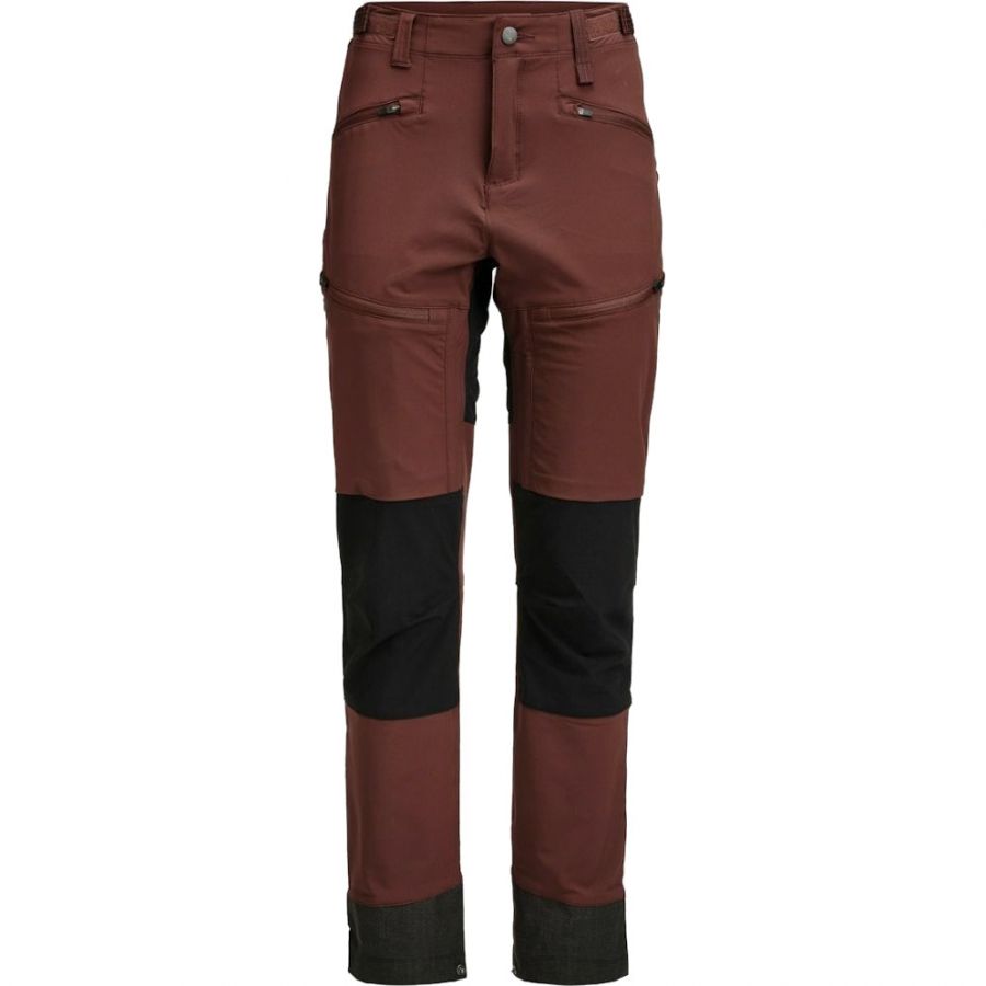 Lundhags Padje Stretch Pant, pantalones de senderismo, mujer, rojo/negro