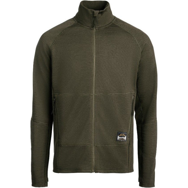 Lundhags Tived Merino Full Zip M, capa intermedia, verde