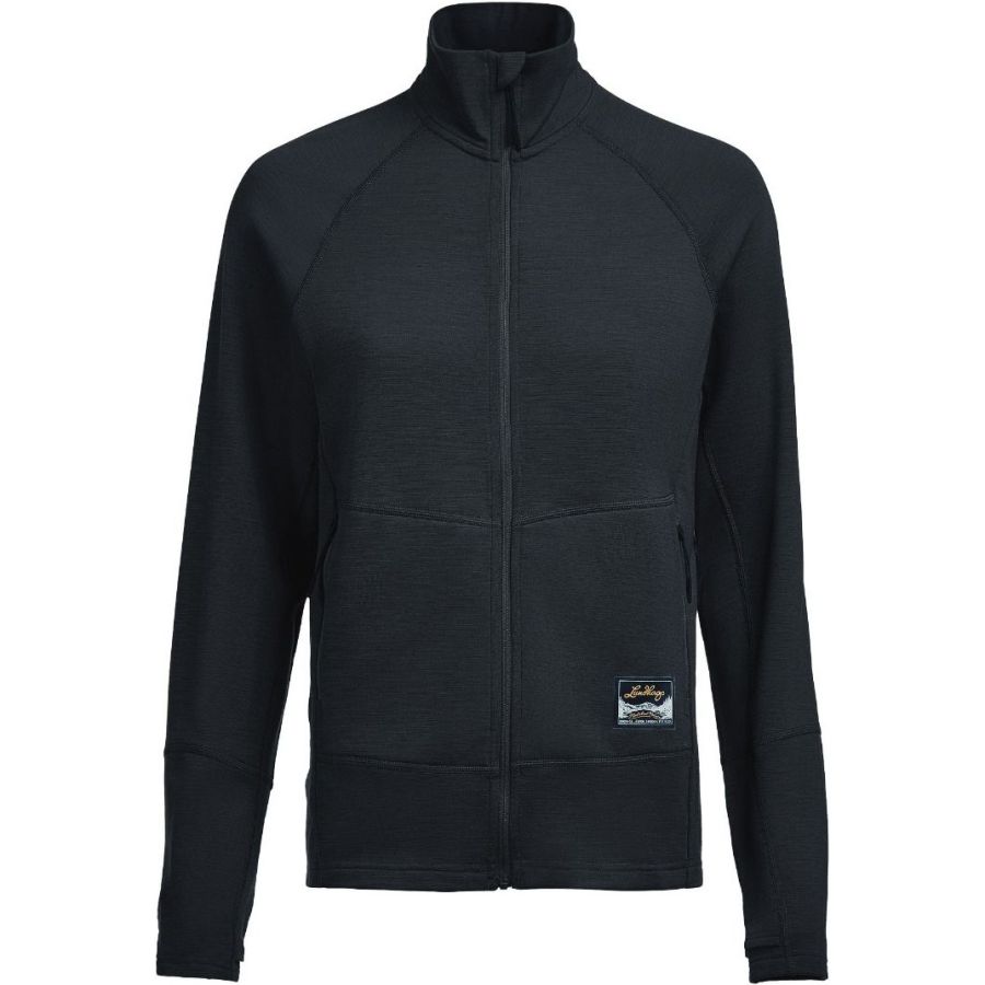 Lundhags Tived Merino Full Zip W, capa intermedia, negro
