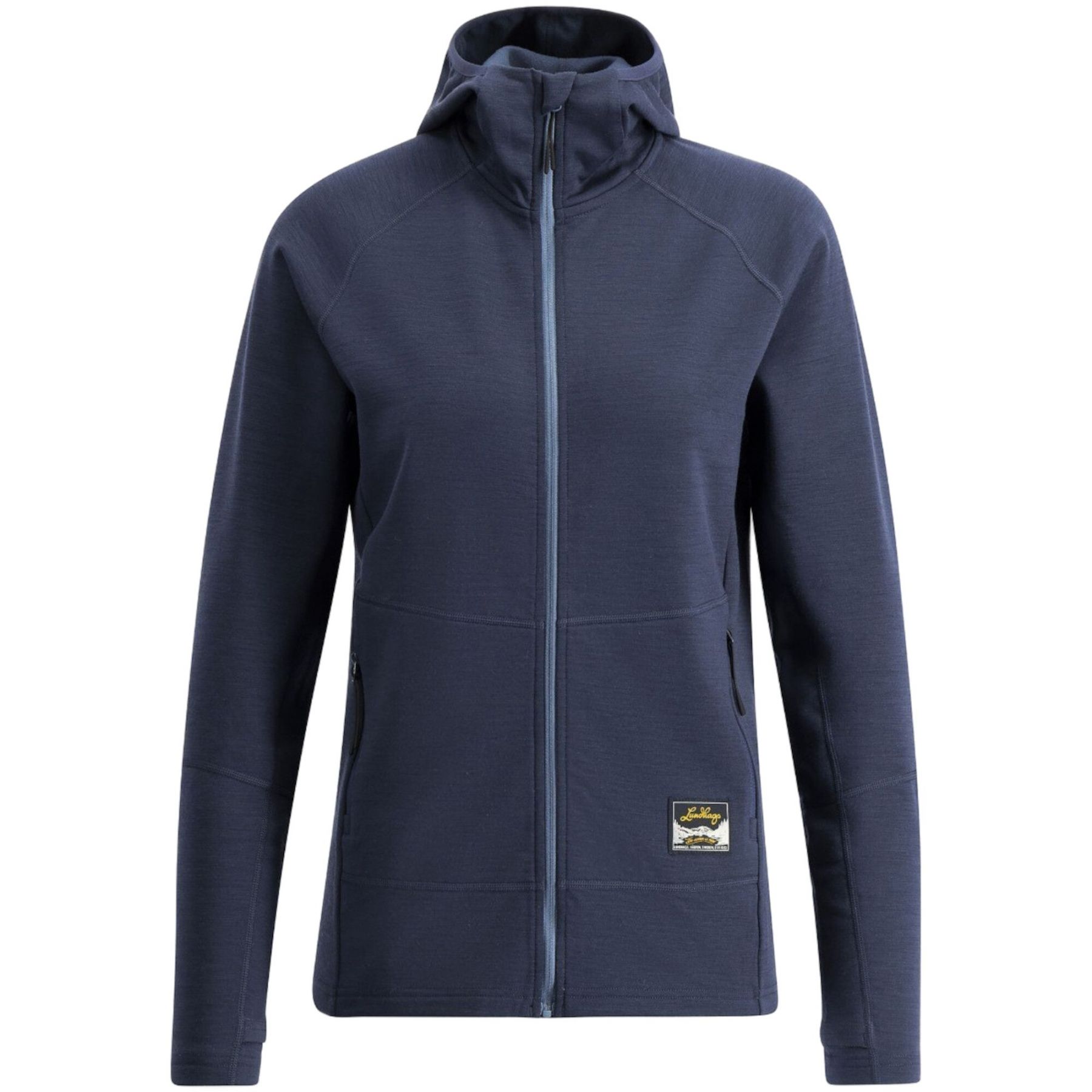 Lundhags Tived Merino Hoodie, capa intermedia, mujer, azul marino