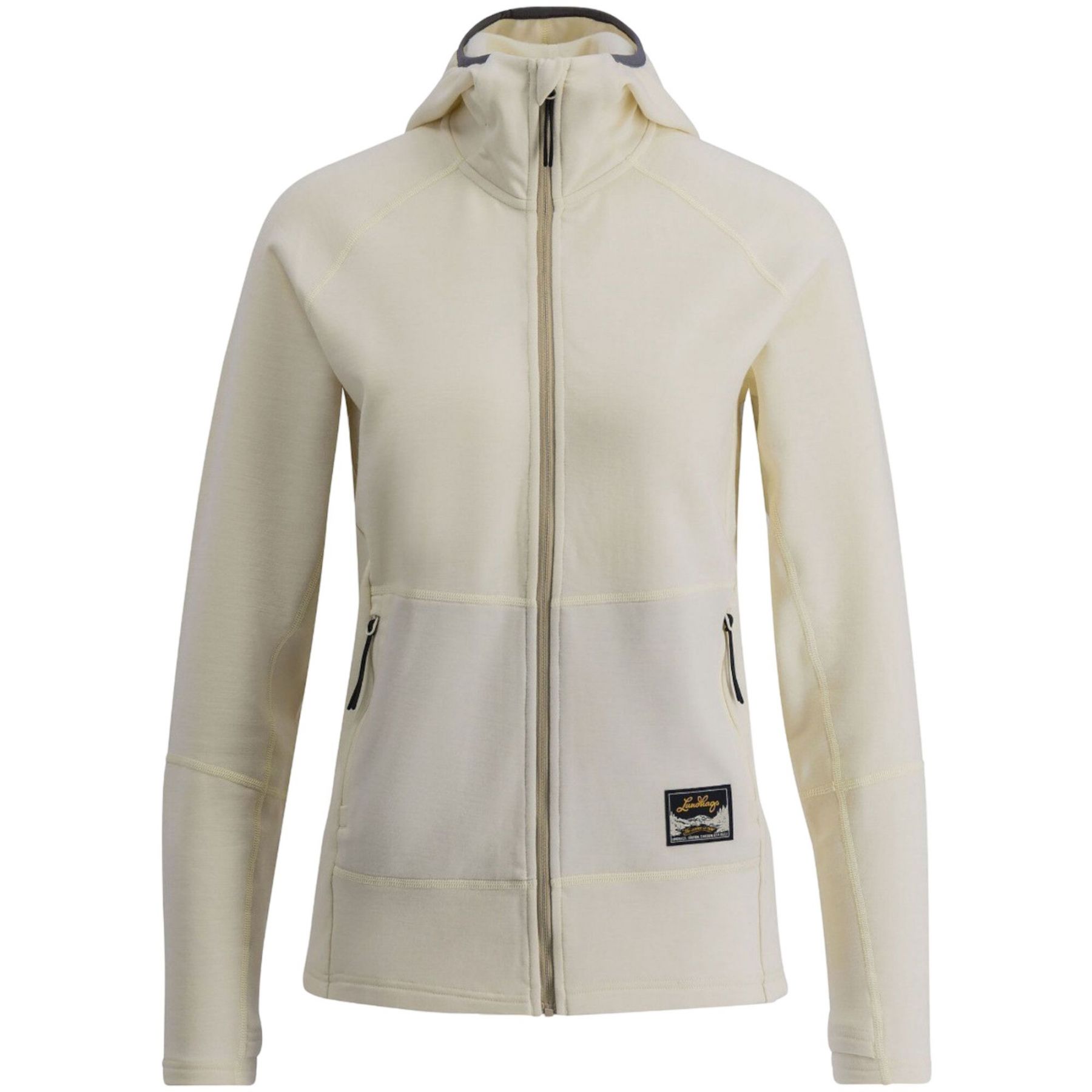 Lundhags Tived Merino Hoodie, capa intermedia, mujer, blanco
