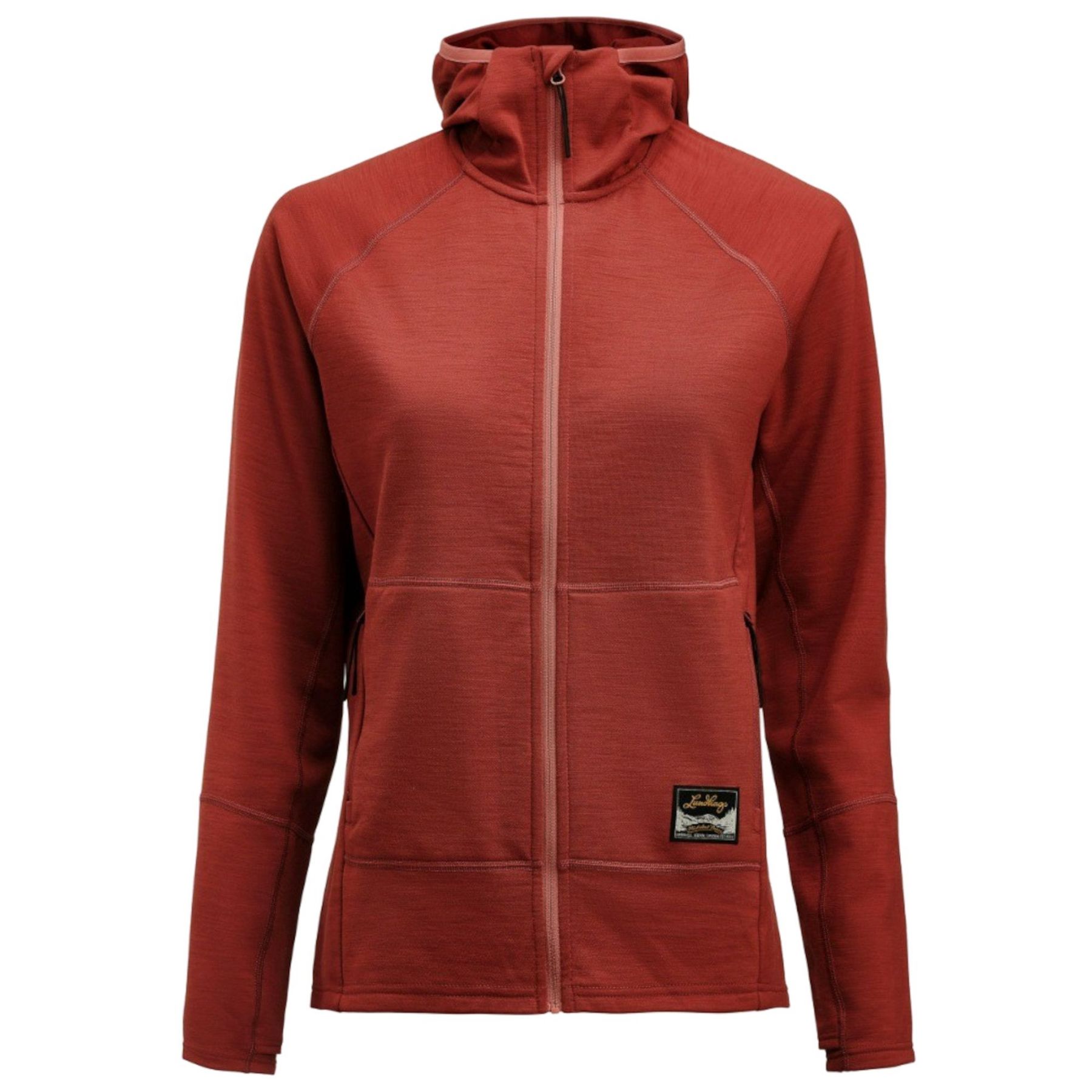Lundhags Tived Merino Hoodie, capa intermedia, mujer, rojo