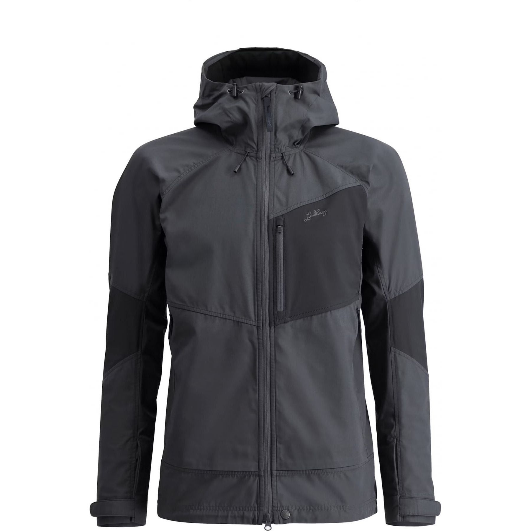 Lundhags Tived Stretch Hybrid Jacket, chaqueta softshell, hombre, gris