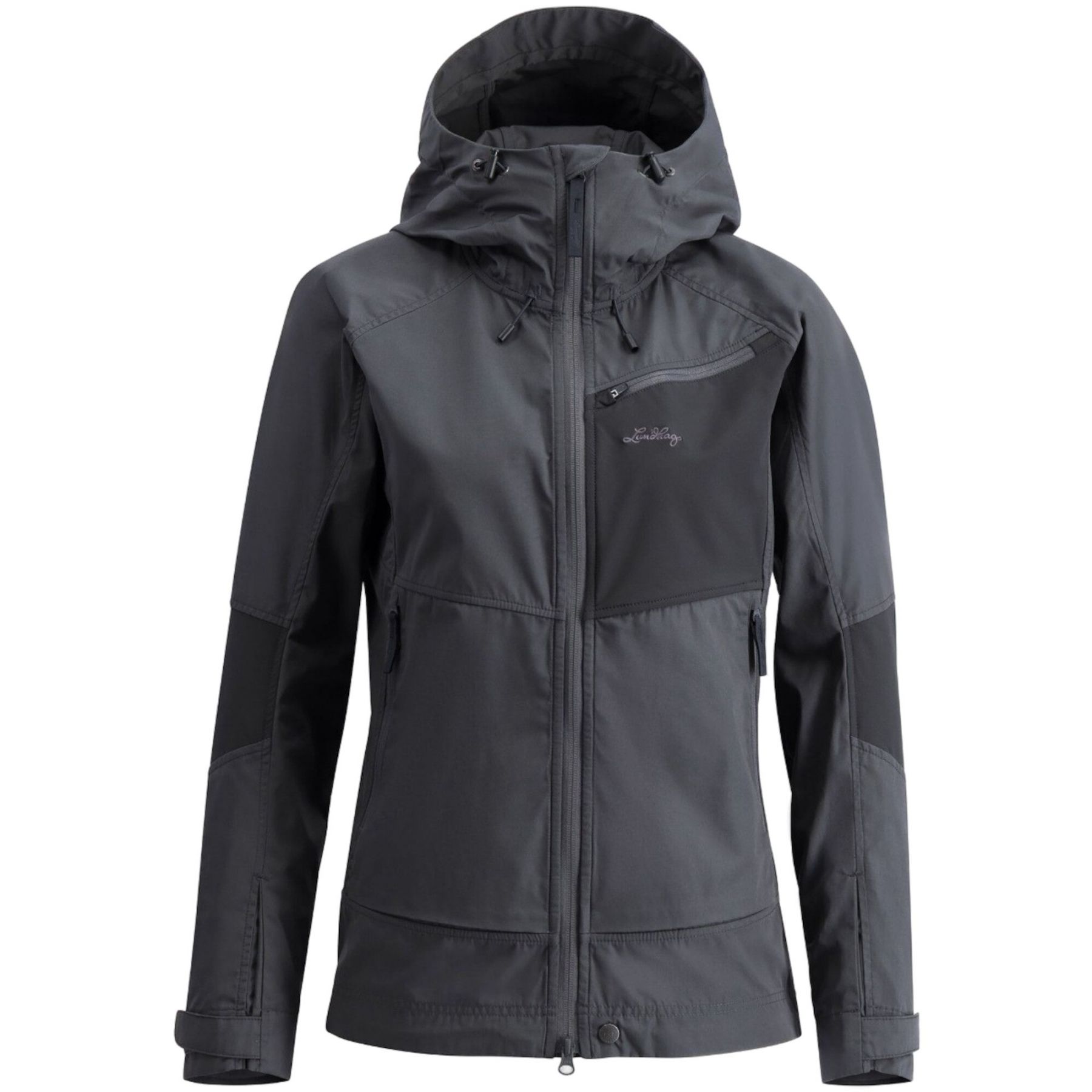 Lundhags Tived Stretch Hybrid Jacket, chaqueta softshell, mujer, gris