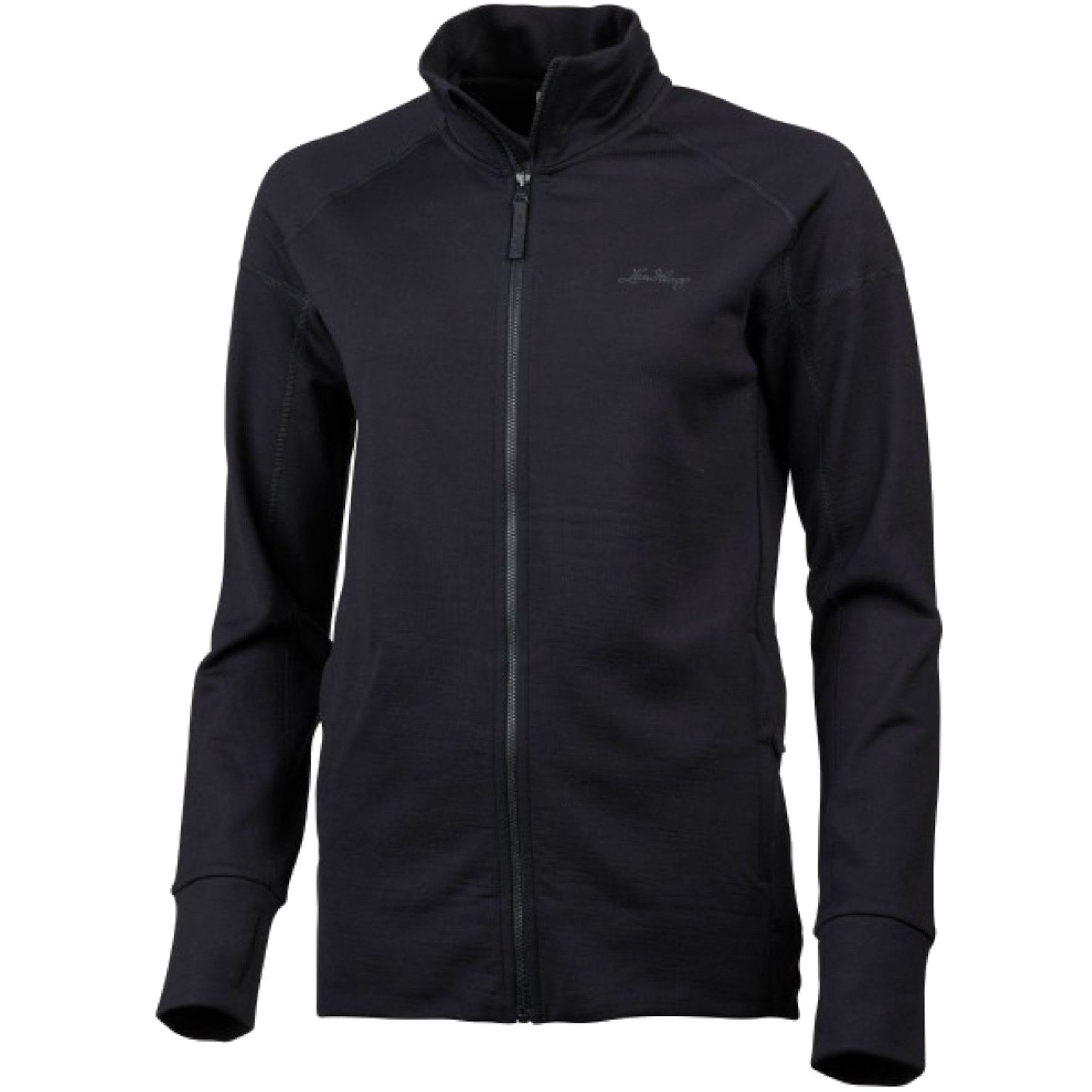 Lundhags Ullto Merino Ws Full Zip, capa intermedia, mujer, negro