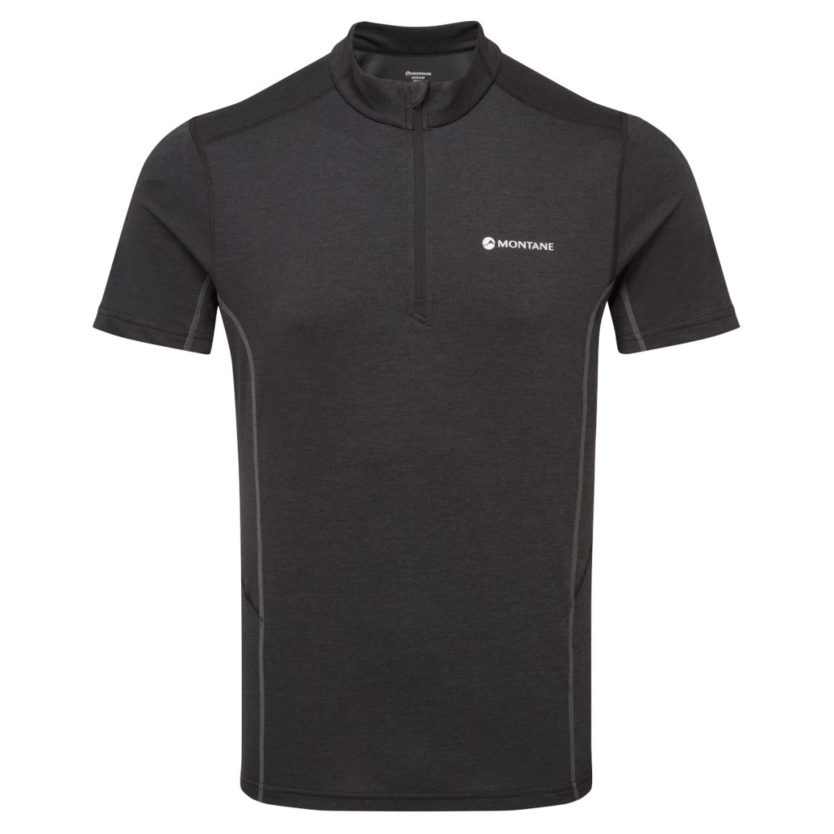 Montane Dart Zip T-Shirt, camiseta, hombre, negro