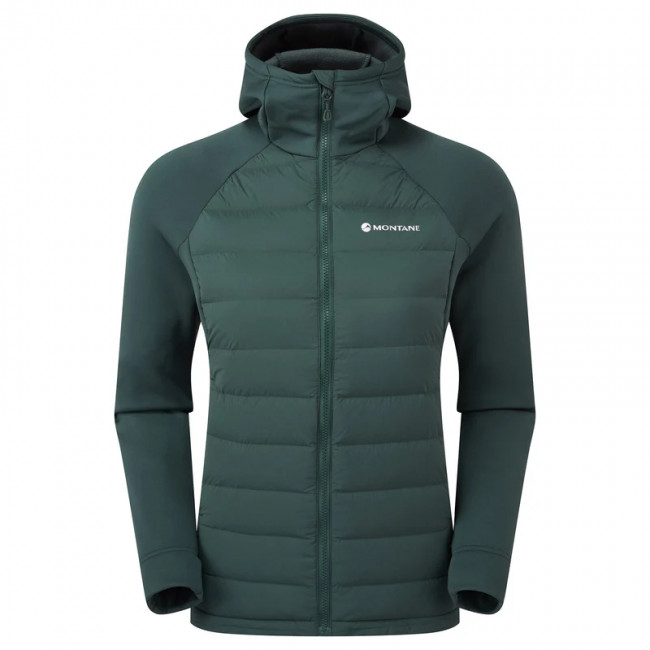 Montane F Composite Hoodie, chaqueta de plumón, mujer, verde oscuro