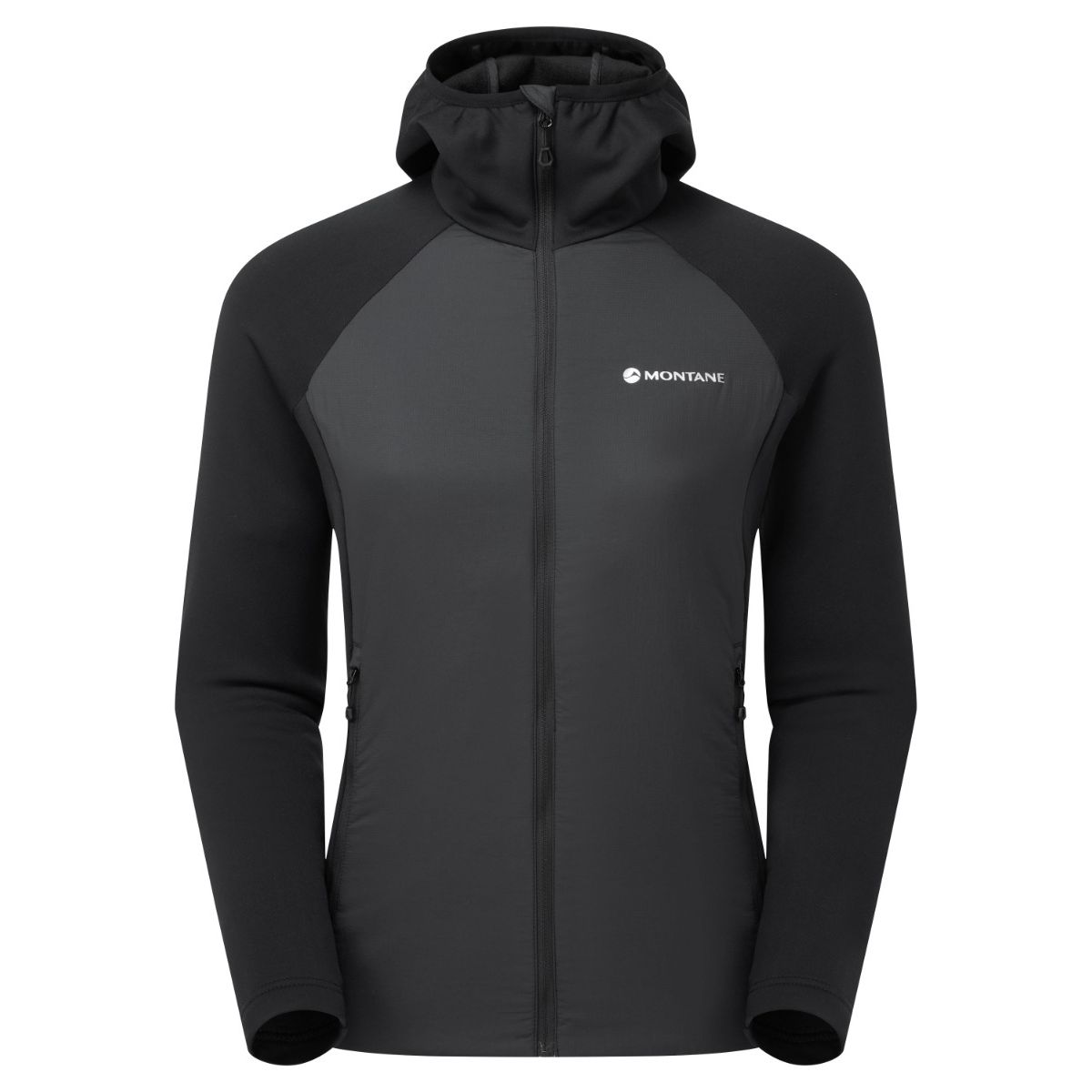 Montane F Sirocco Lite Hoodie, capa intermedia, mujer, negro