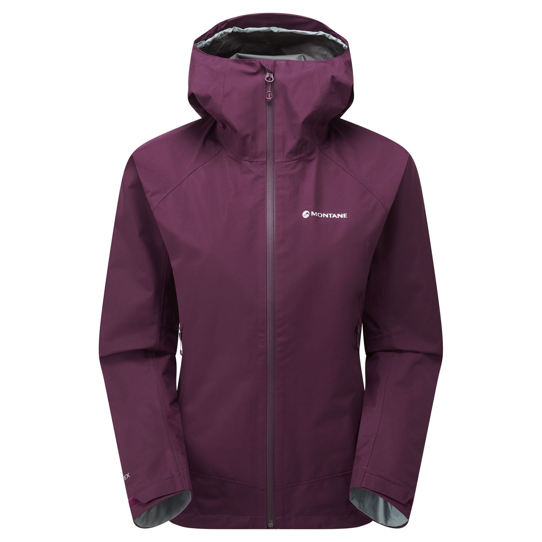 Montane F Spirit Jacket, chaqueta impermeable, mujer, morado oscuro