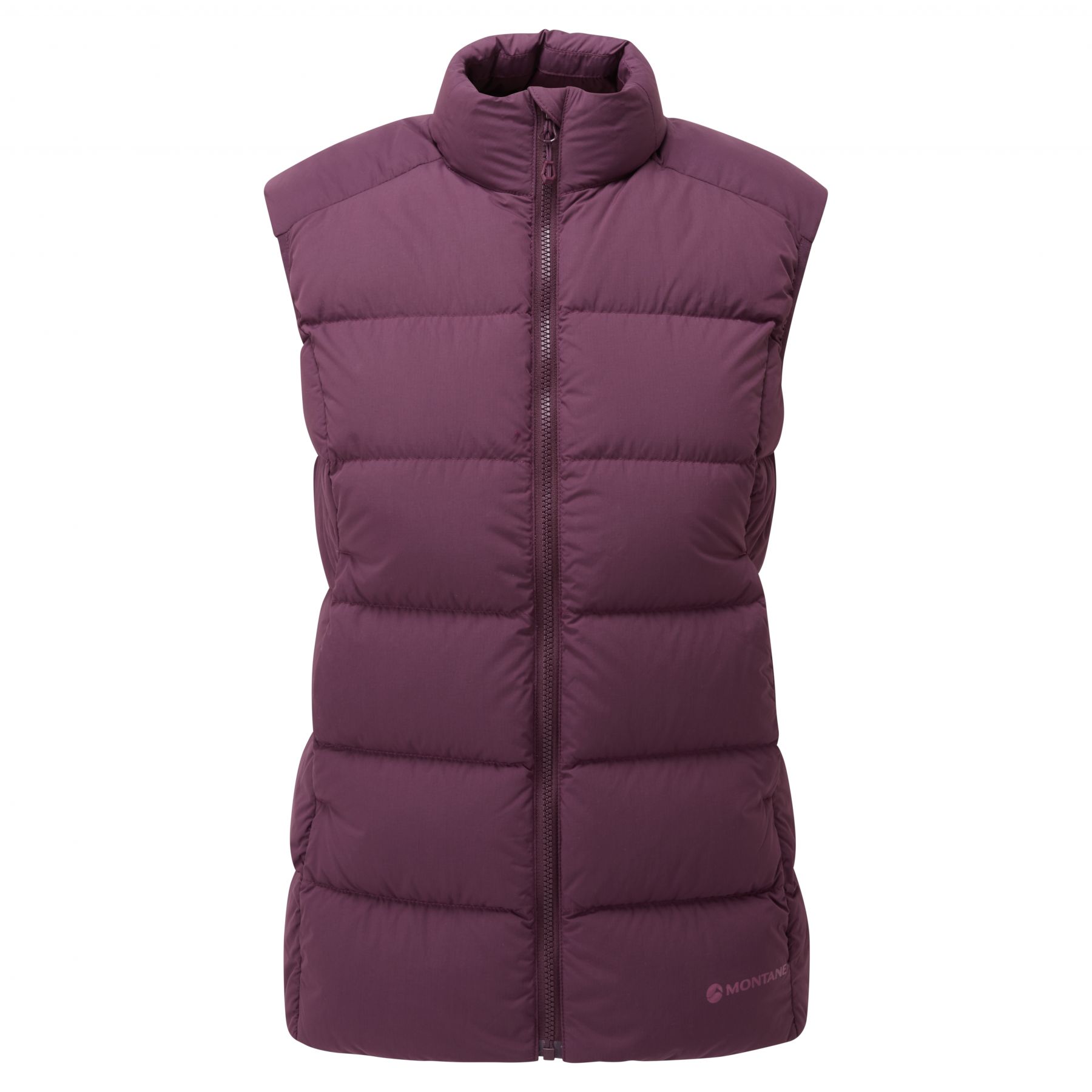 Montane F Tundra Gilet, chaleco de plumón, mujer, morado oscuro