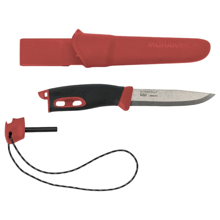 Morakniv Companion Spark (S), cuchillo multiusos, rojo