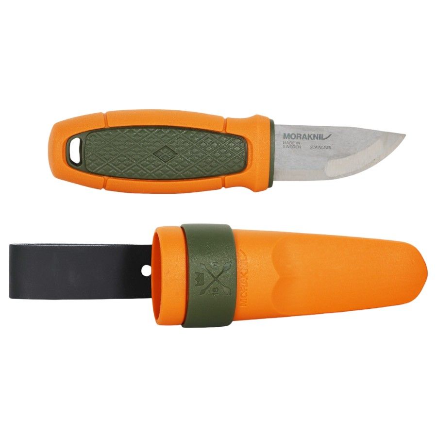 Morakniv Eldris Con Bucle de Cinturón (S), cuchillo de exterior, naranja/verde