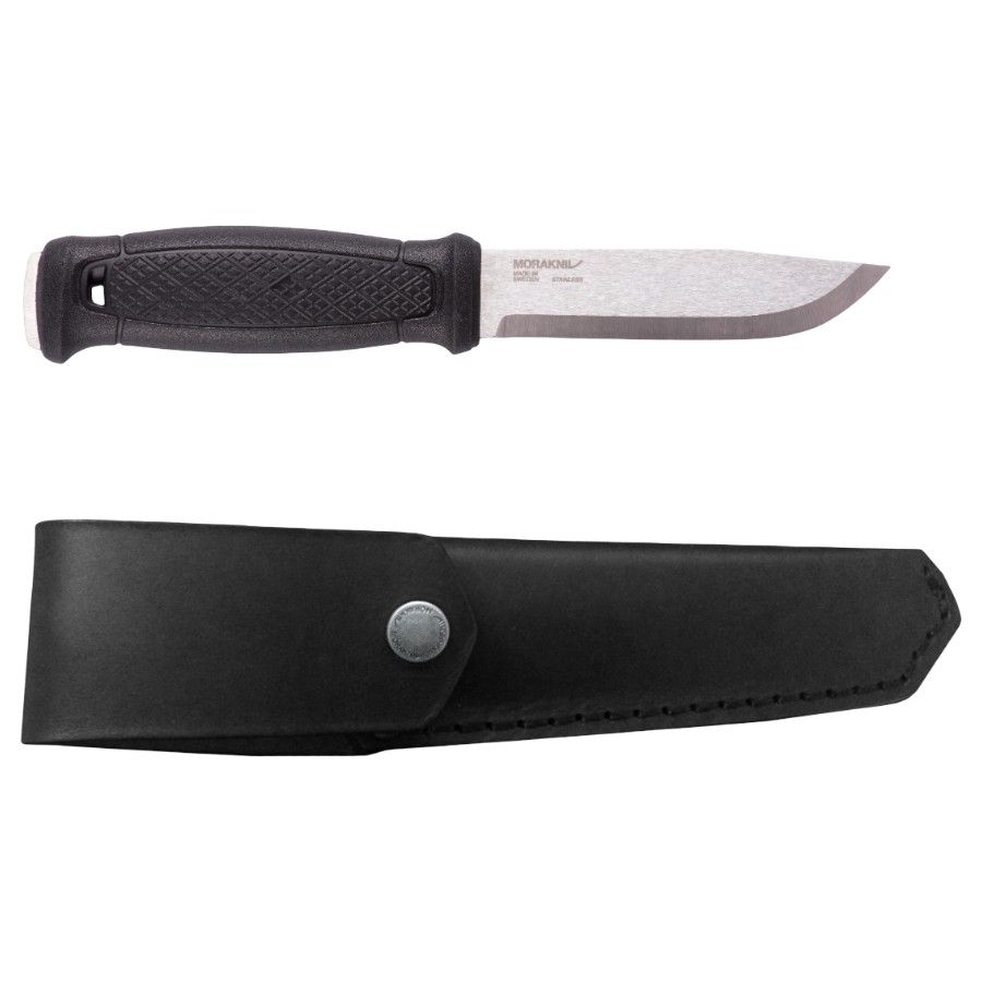 Morakniv Gansberg Con Funda De Cuero (S), cuchillo de exterior, negro