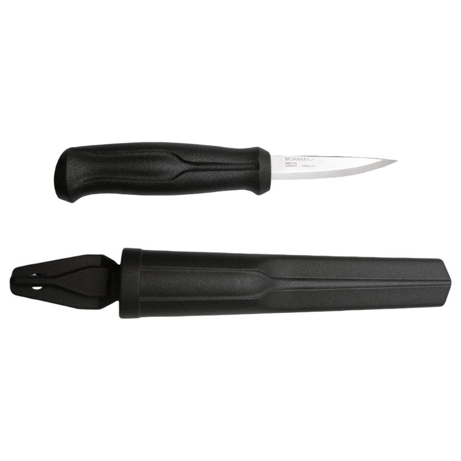 Morakniv Woodcarving Basic (S), cuchillo de tallado en madera, negro