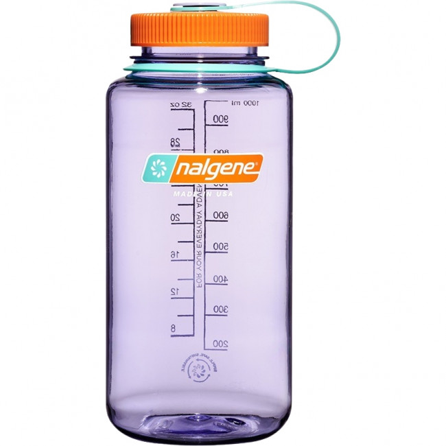 Nalgene boca ancha, botella para beber, 1000 ml, morado claro