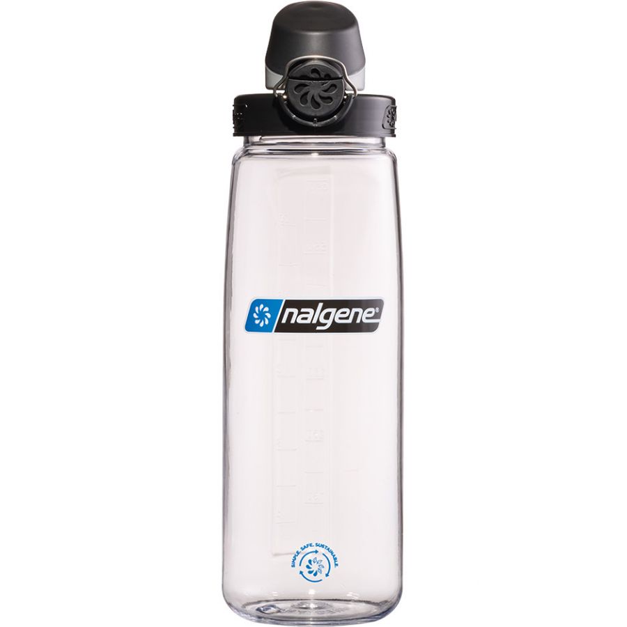 Nalgene OTF Sustain, botella de agua, 650 ml, transparente/negro