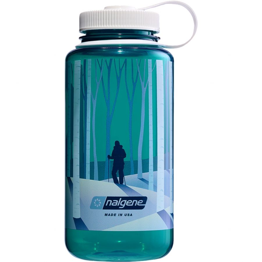 Nalgene wide mouth sustain, botella para beber, 1000 ml, landscape forest