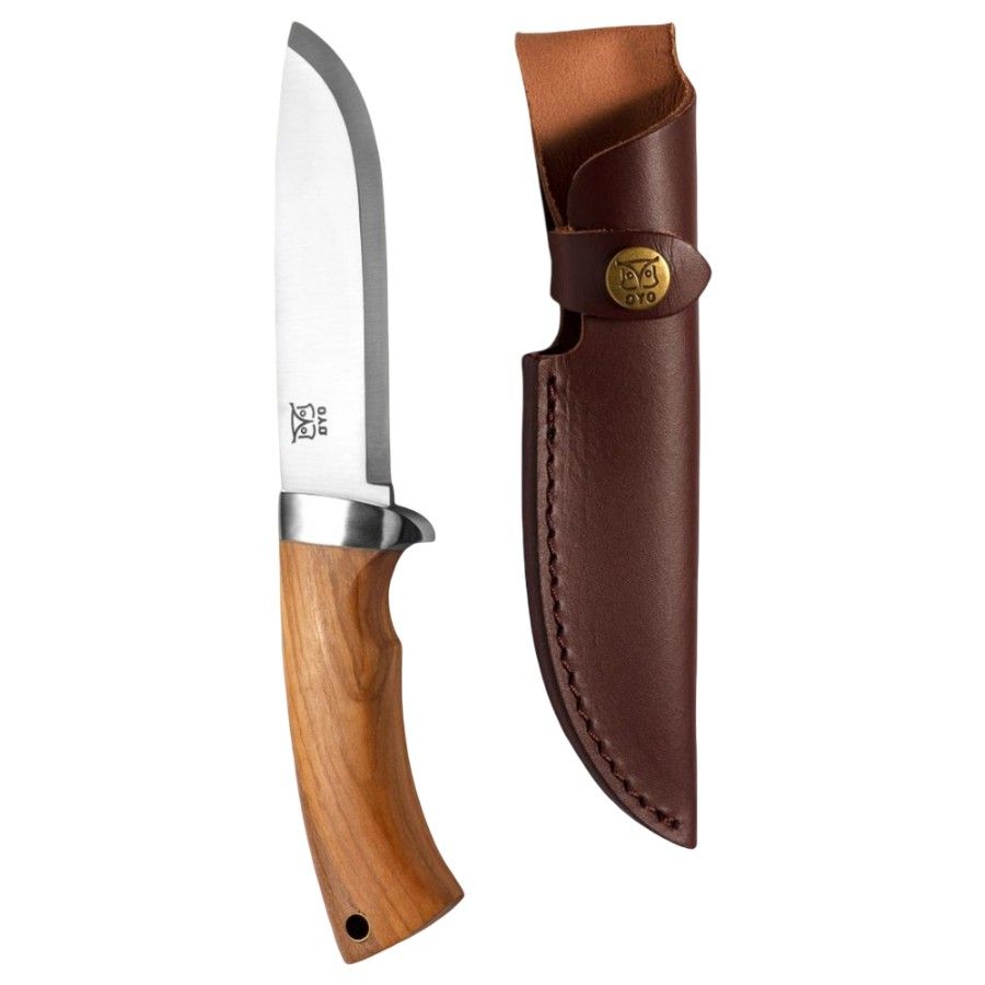 Oyo Rondane Junior Knife con funda de cuero, cuchillo de exterior