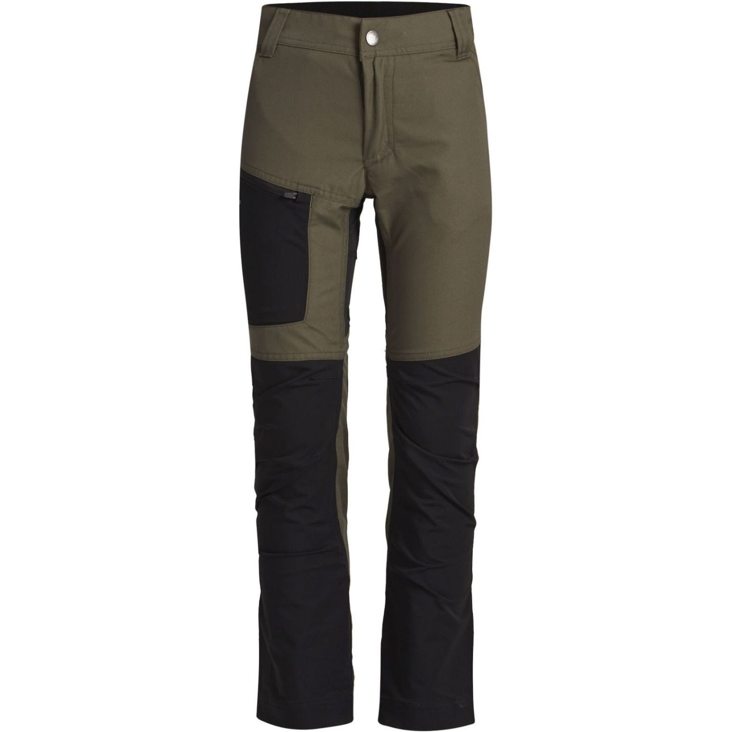 Pantalones de senderismo Lundhags Fulu Stretch Hybrid Pant JR, verde/negro