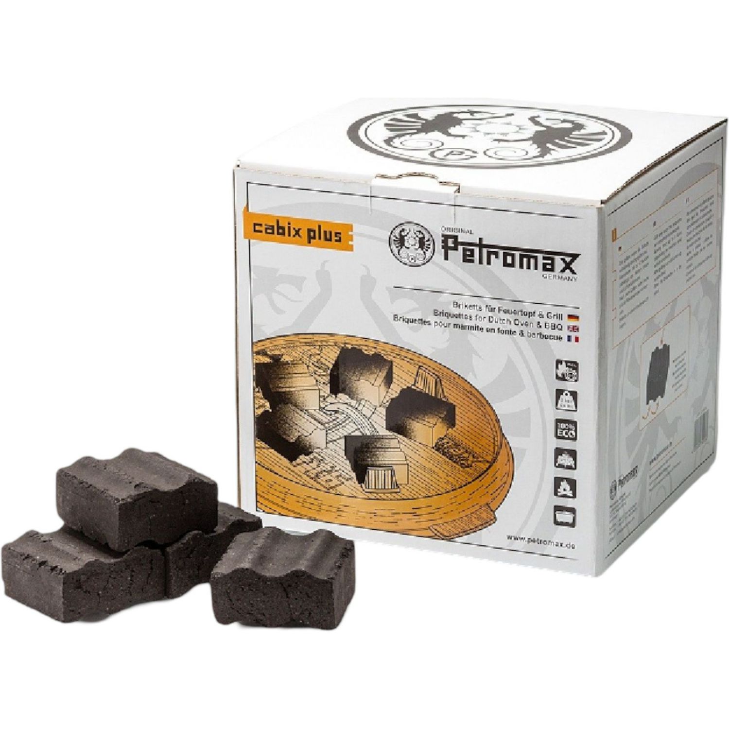 Petromax Cabix Plus, briquetas, negro