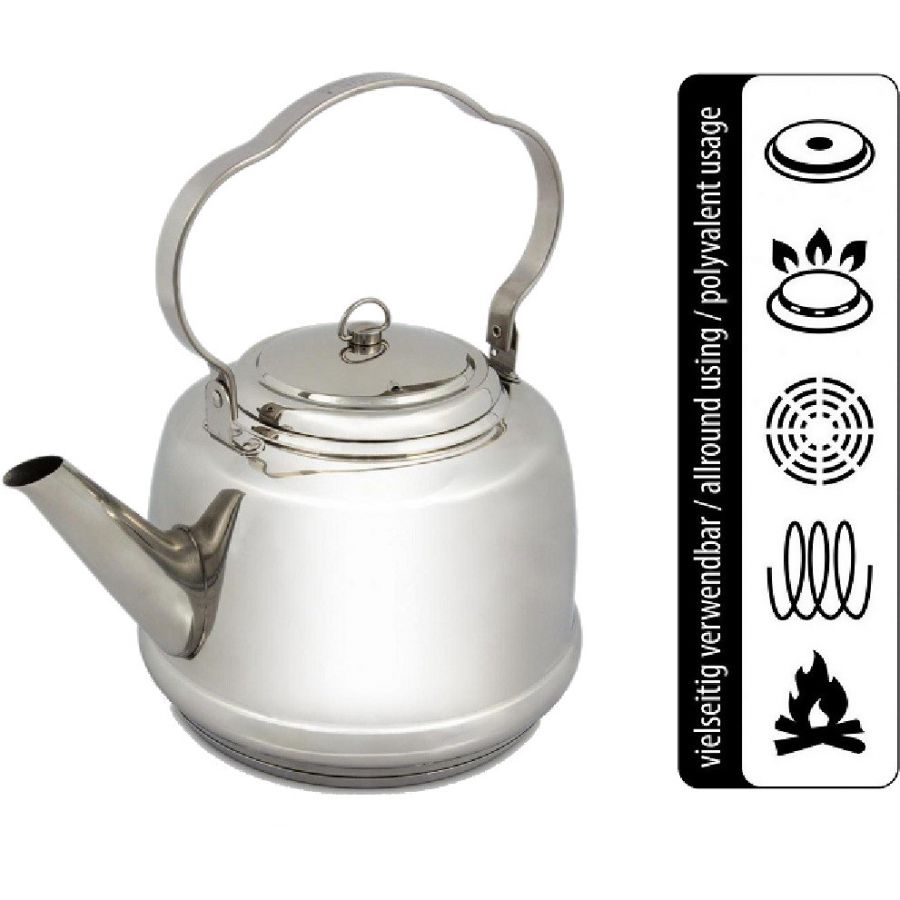 Petromax Teakettle TK2 3L, hervidor, plata