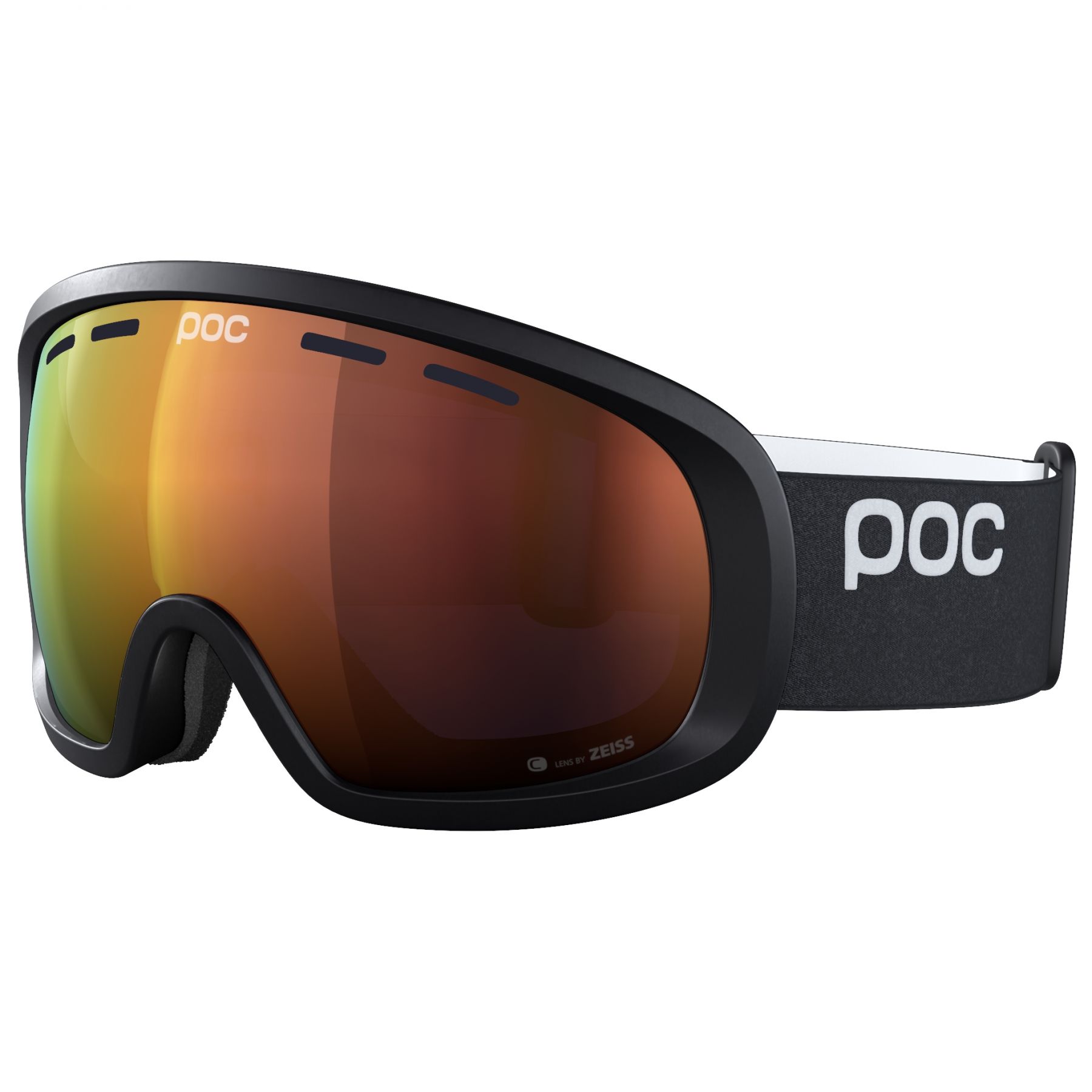 POC Fovea Mid, máscaras de esquí, negro uranio