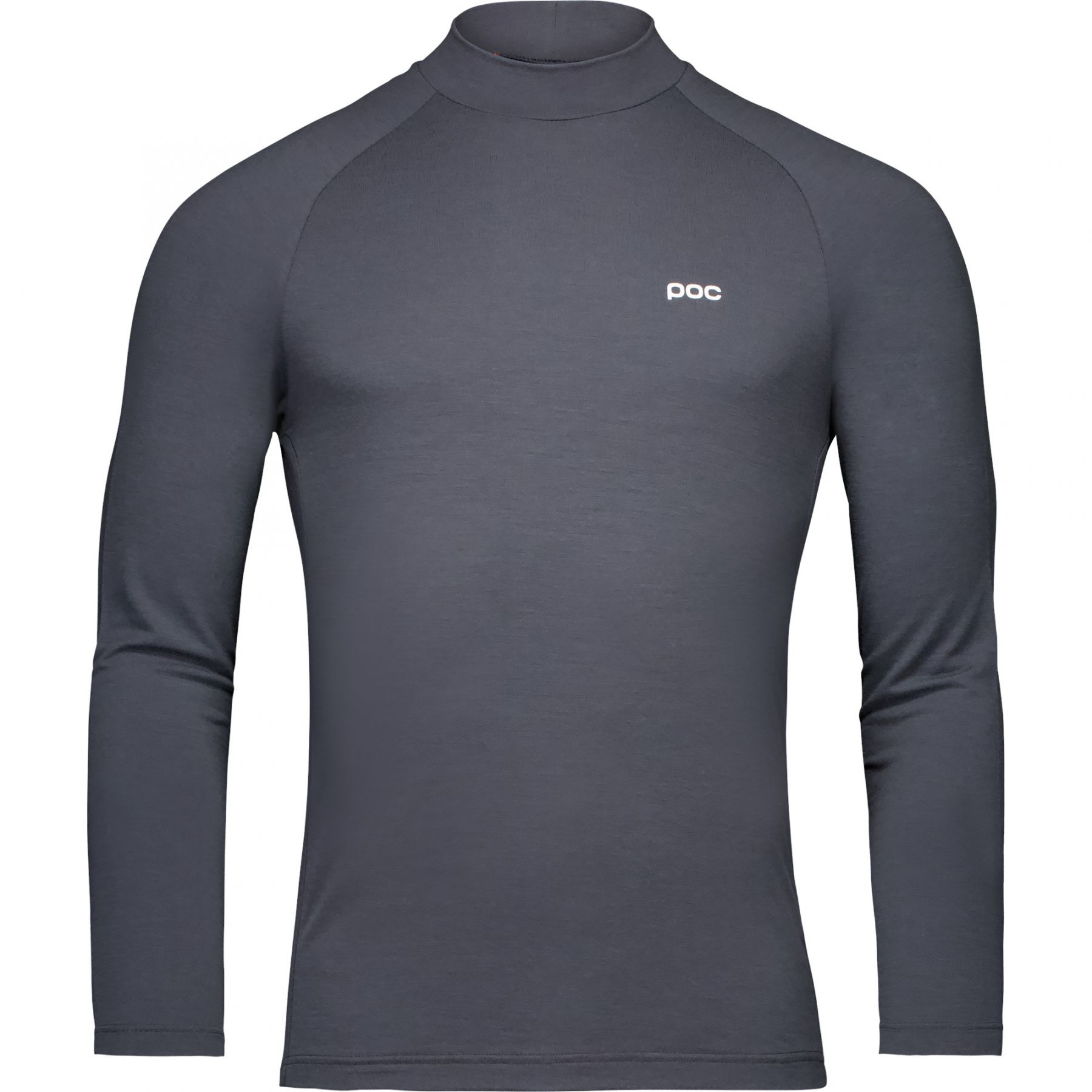 Layer Merino Mock Neck Jersey, camiseta térmica, hombre, gris oscuro