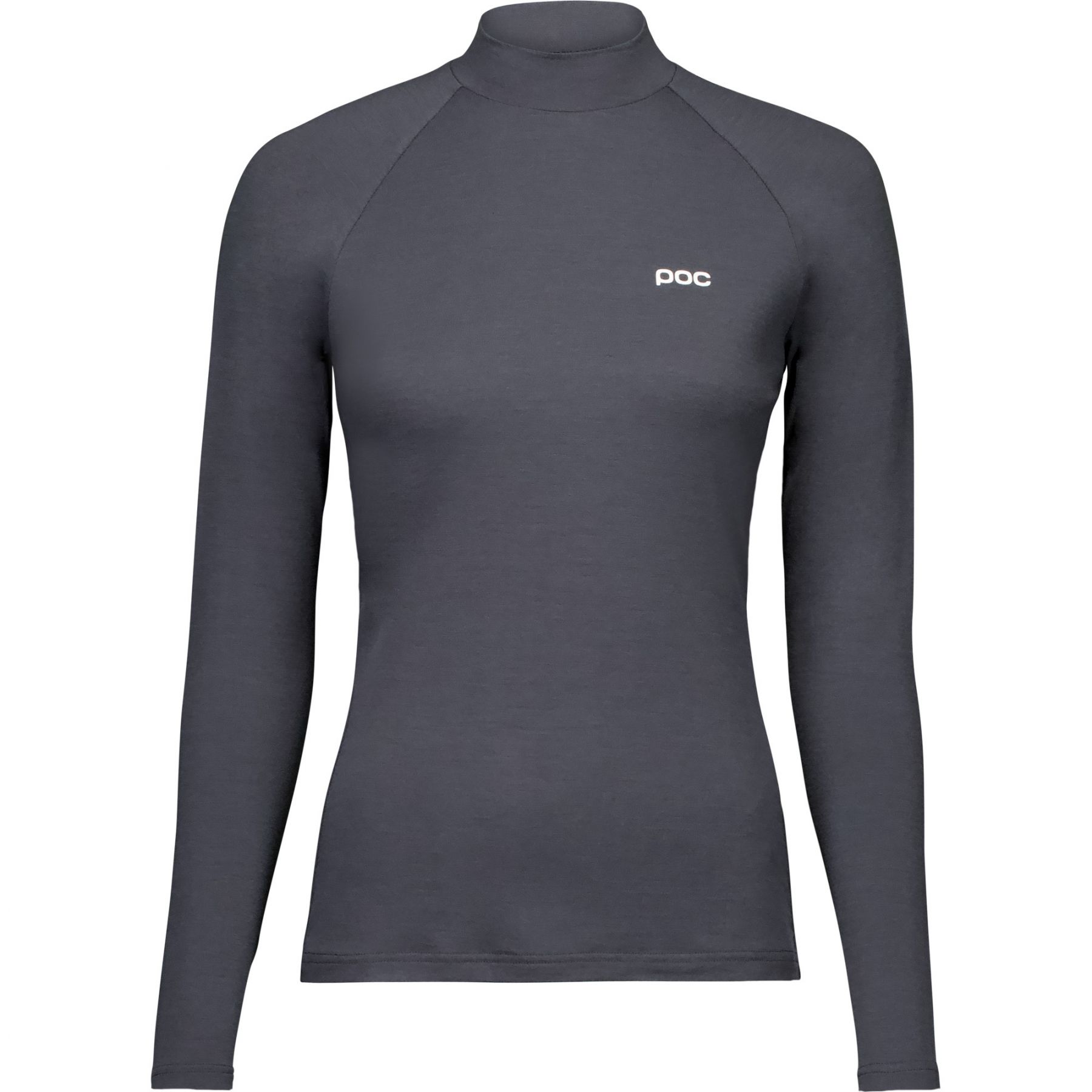 POC Layer Merino Mock Neck Jersey, camiseta térmica, mujer, gris oscuro