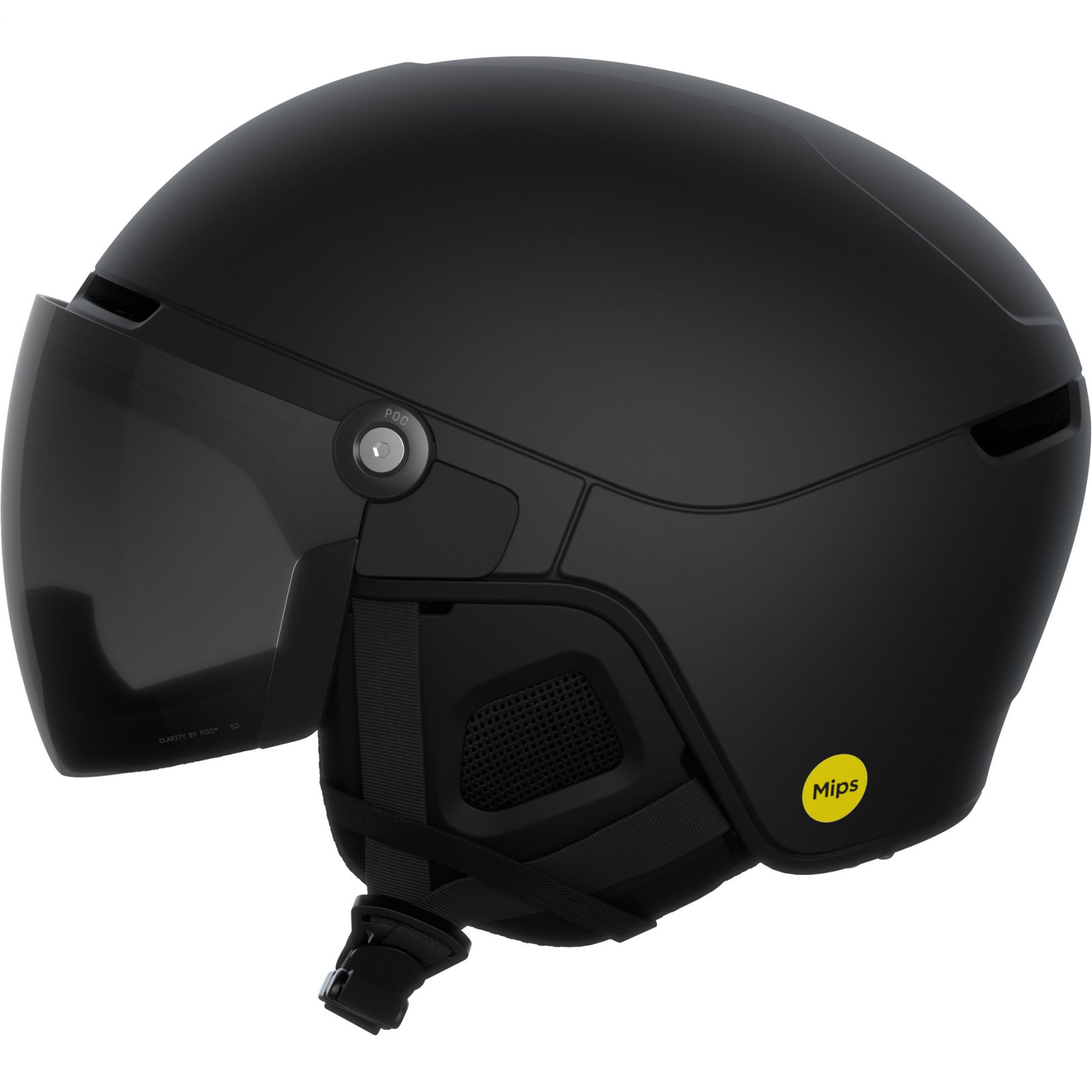 POC Obex Visor, casco de esquí con visor, uranium black matt