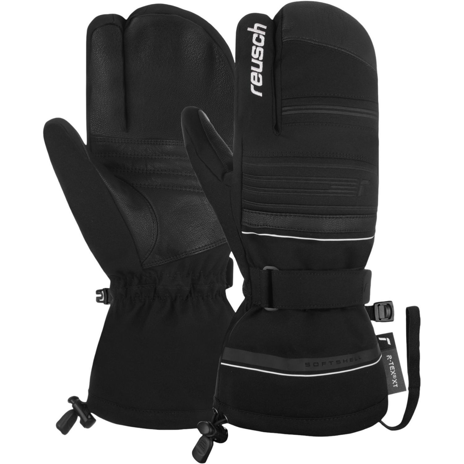 Reusch Conan R-TEX® XT, guantes de esquí de 3 dedos, hombre, negro