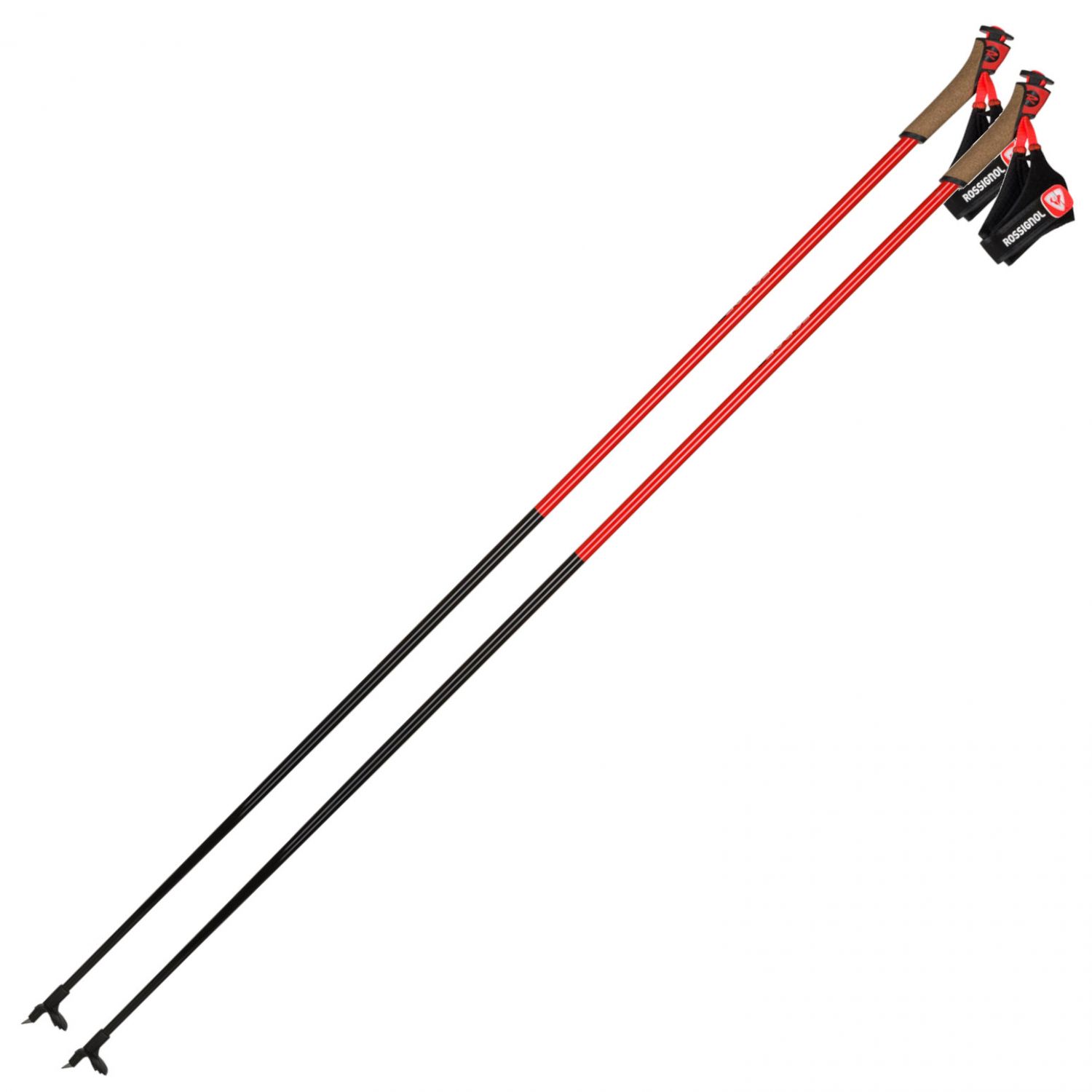 Rossignol Force 7, bastones de esquí de fondo, rojos