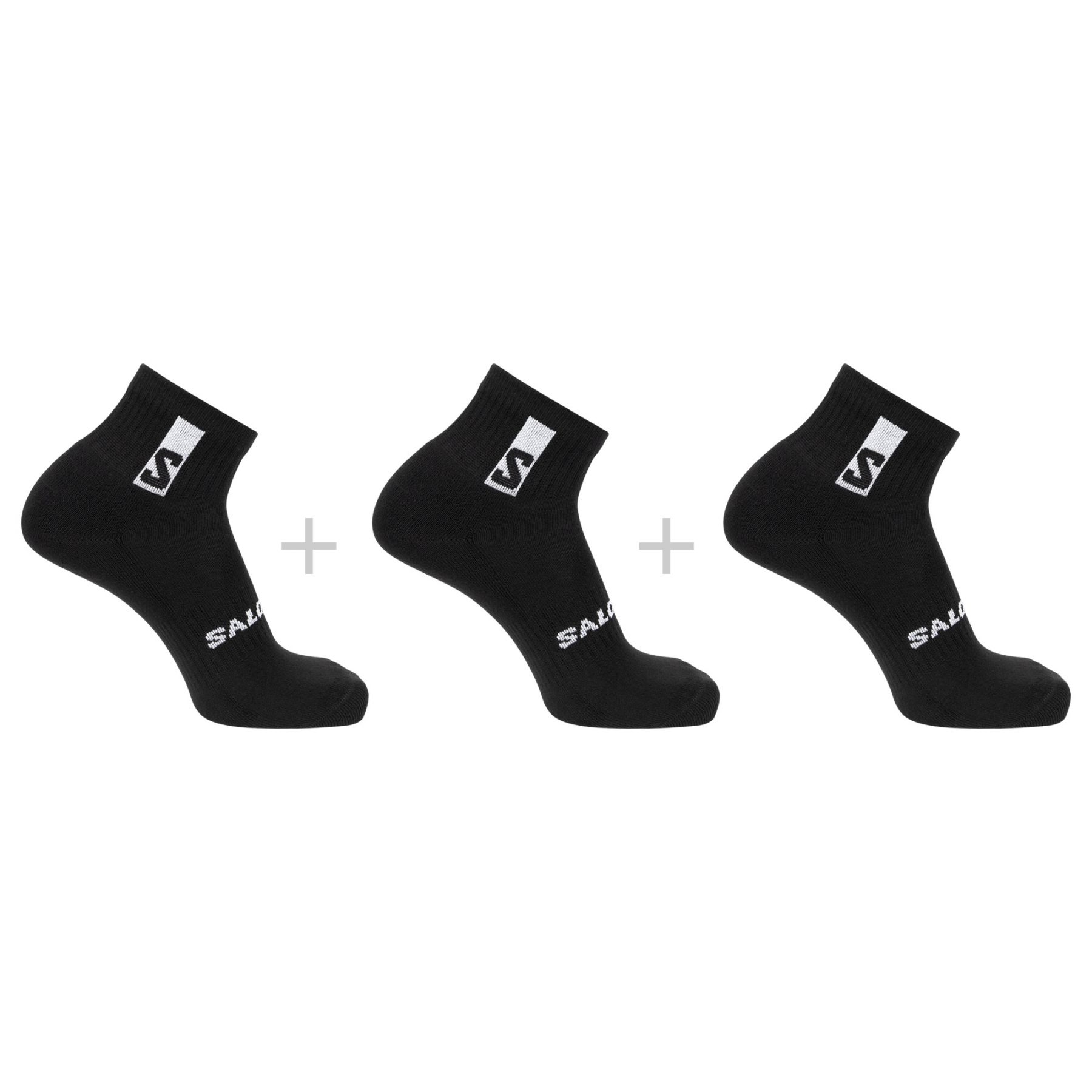 Salomon Everyday Ankle 3-pack, calcetines, negro