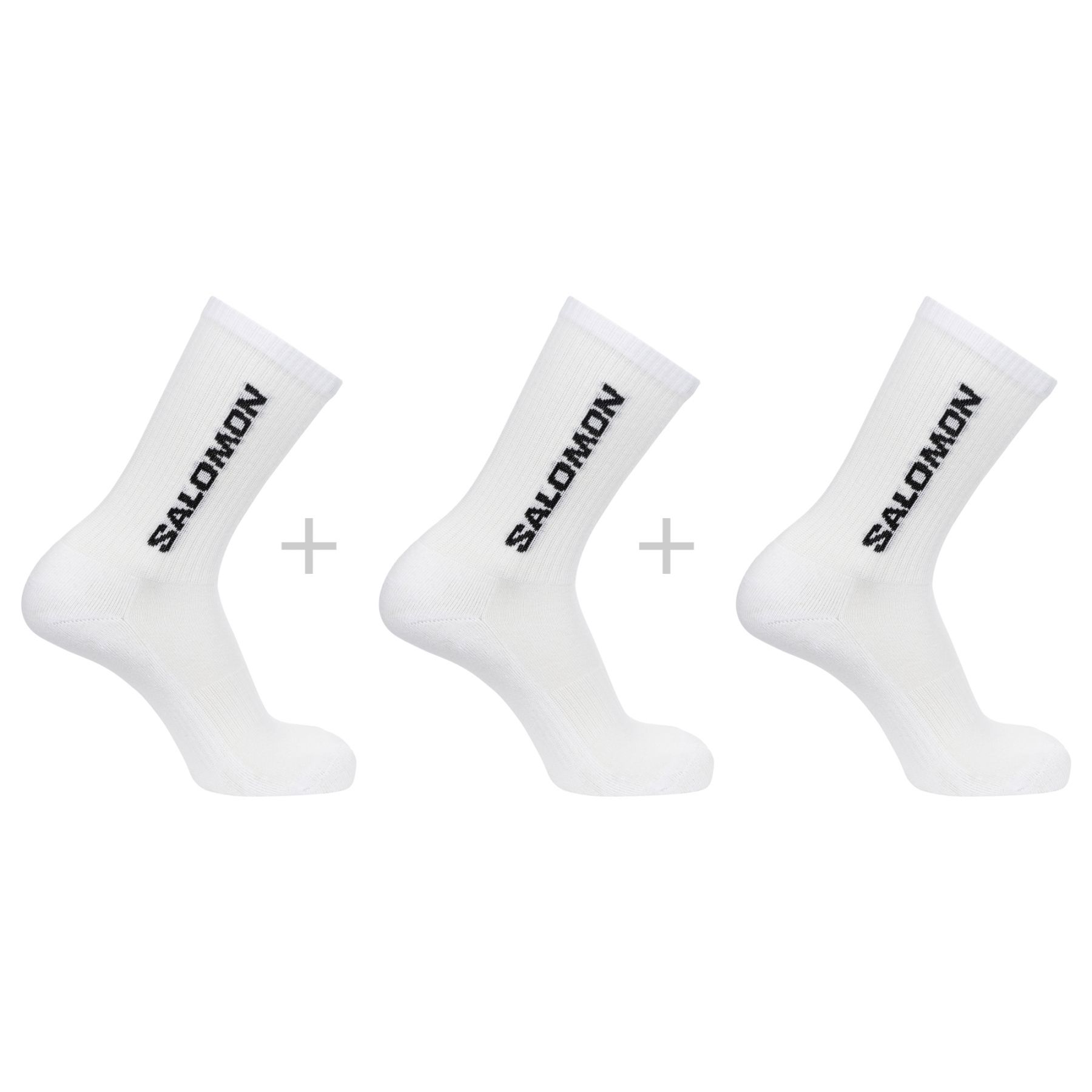 Salomon Everyday Crew, calcetines, 3-pack, blanco