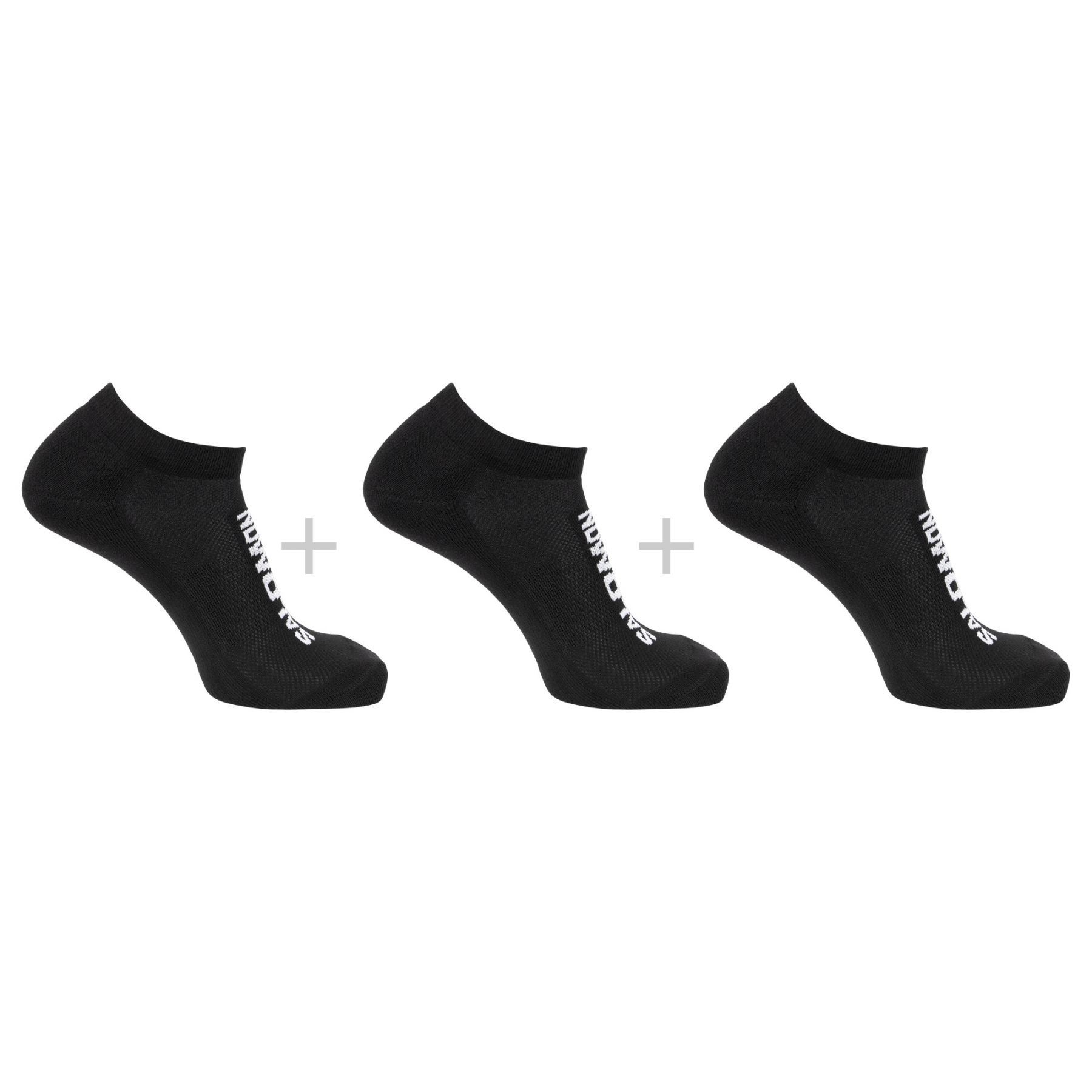 Salomon Everyday Low pack de 3, calcetines, negro