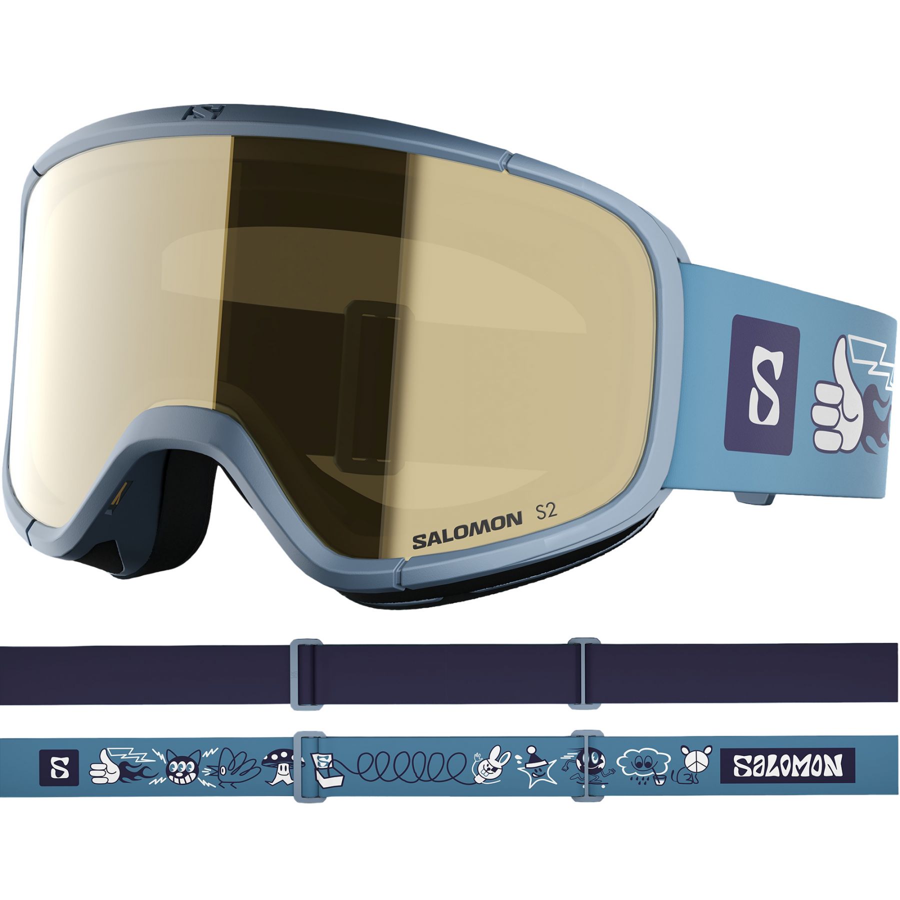Salomon Rio, gafas de esquí, junior, azul