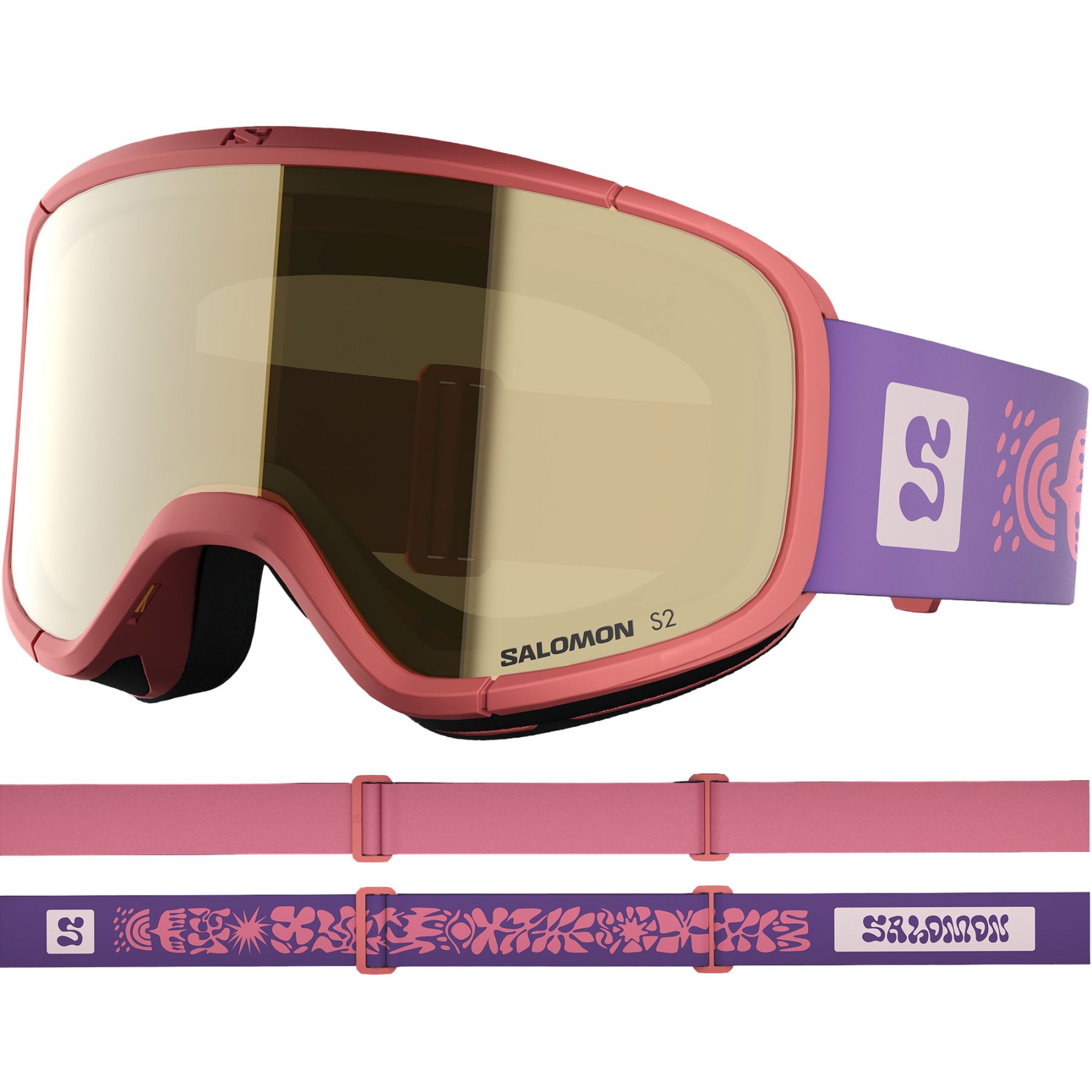 Salomon Rio, gafas de esquí, junior, lila/rosa
