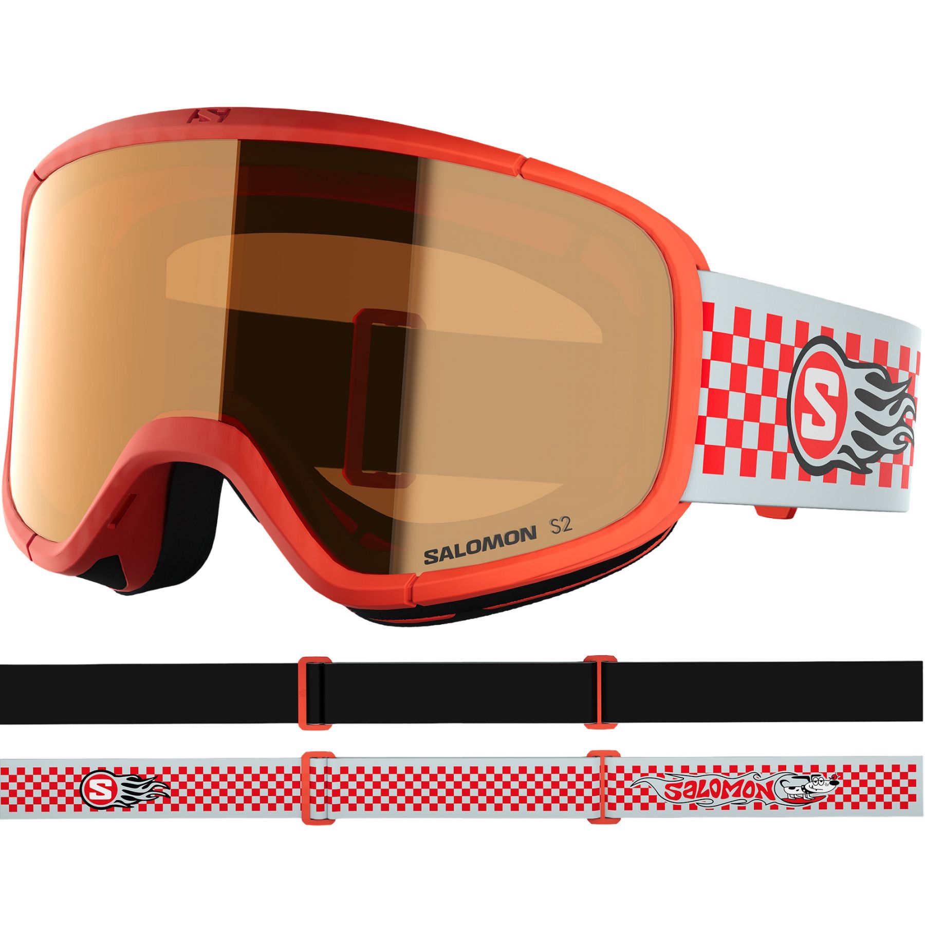 Salomon Rio, gafas de esquí, junior, rojo