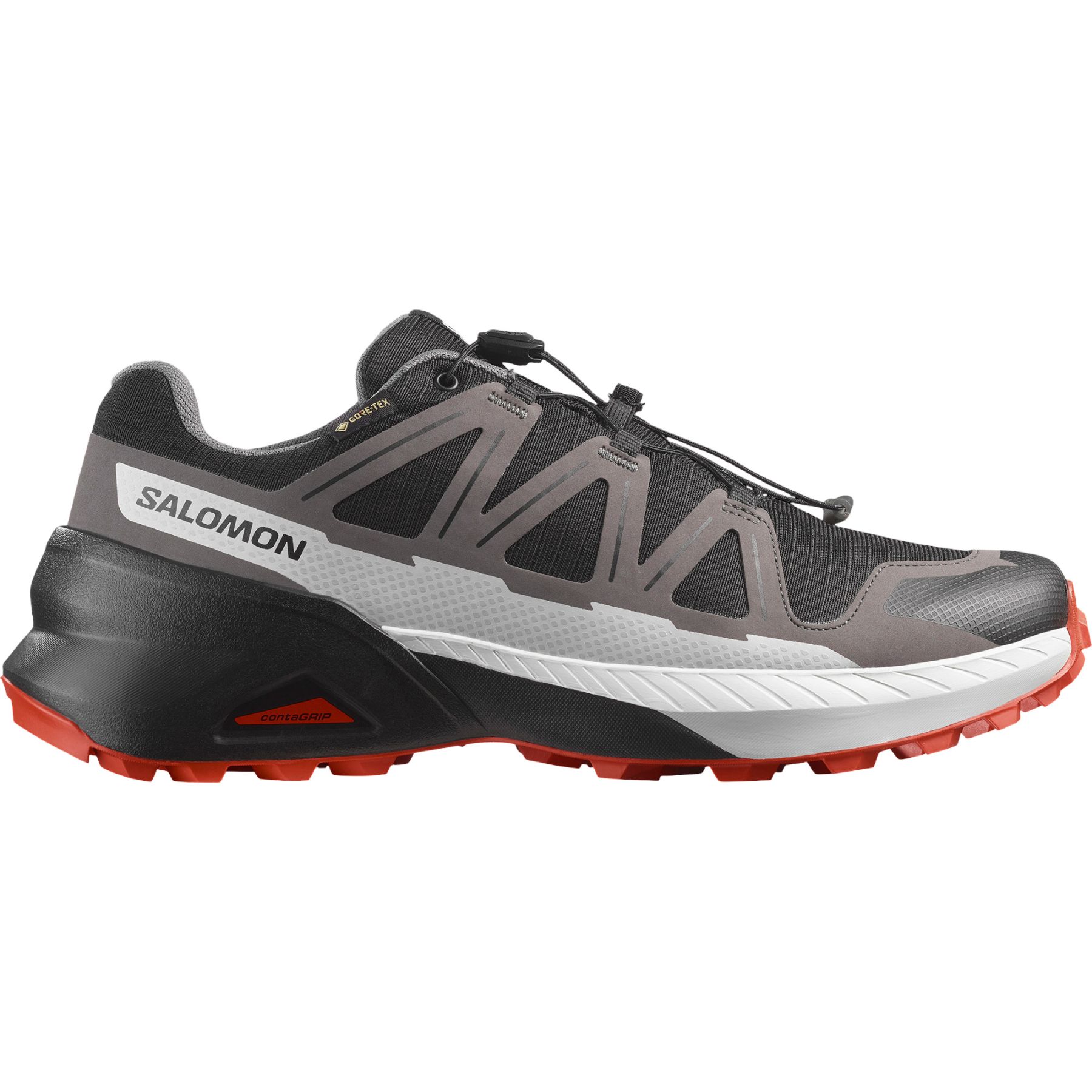 Salomon Speedcross Peak GTX, zapato de trail, hombre, negro/blanco