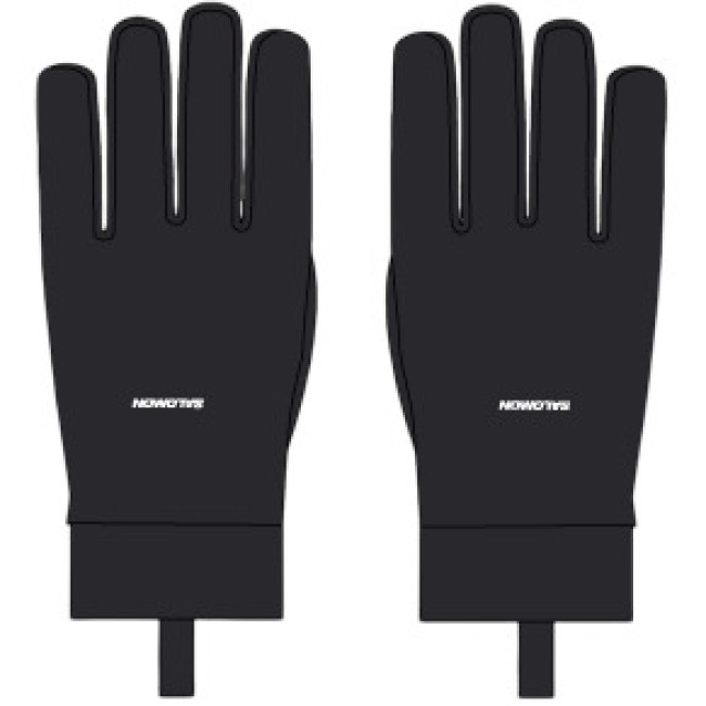Salomon Tech Softshell, guantes de correr, negro