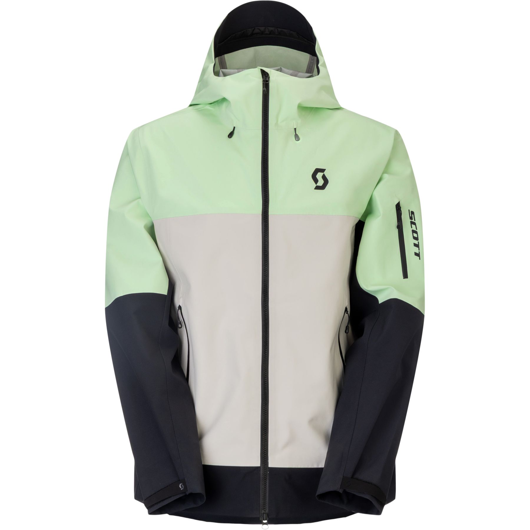 Scott Explorair 3L, chaqueta hardshell, hombre, verde/negro