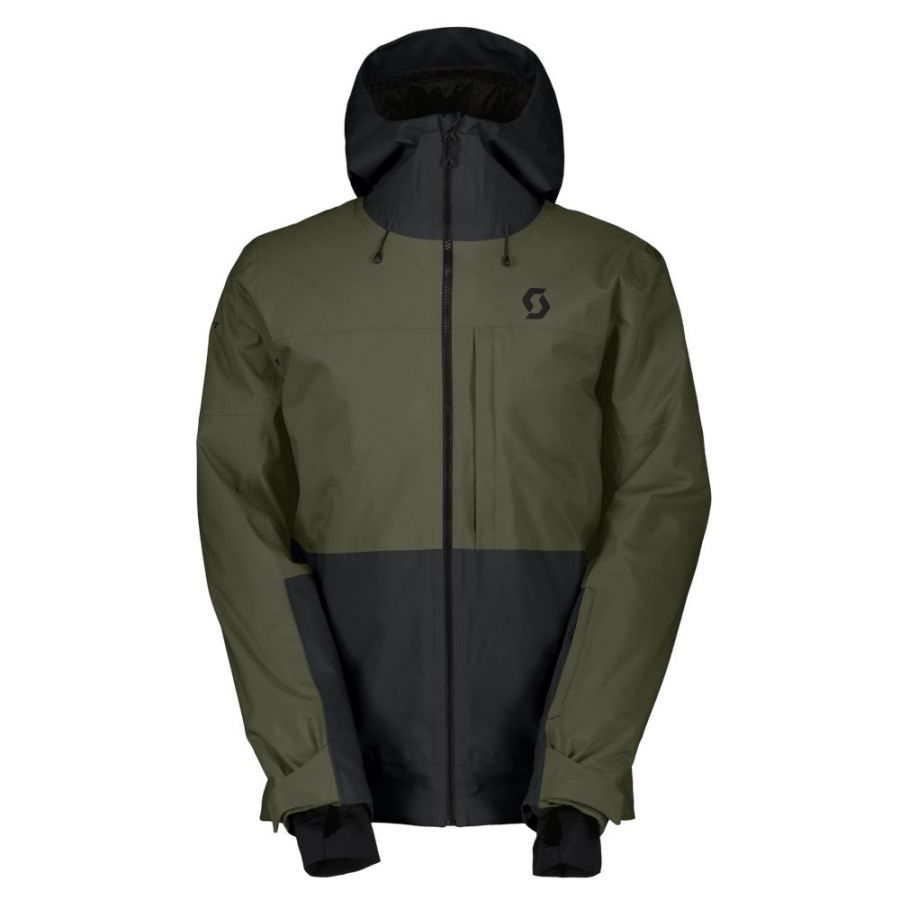 Scott Ultimate Dryo 10, chaqueta de esquí, hombre, verde oscuro/negro