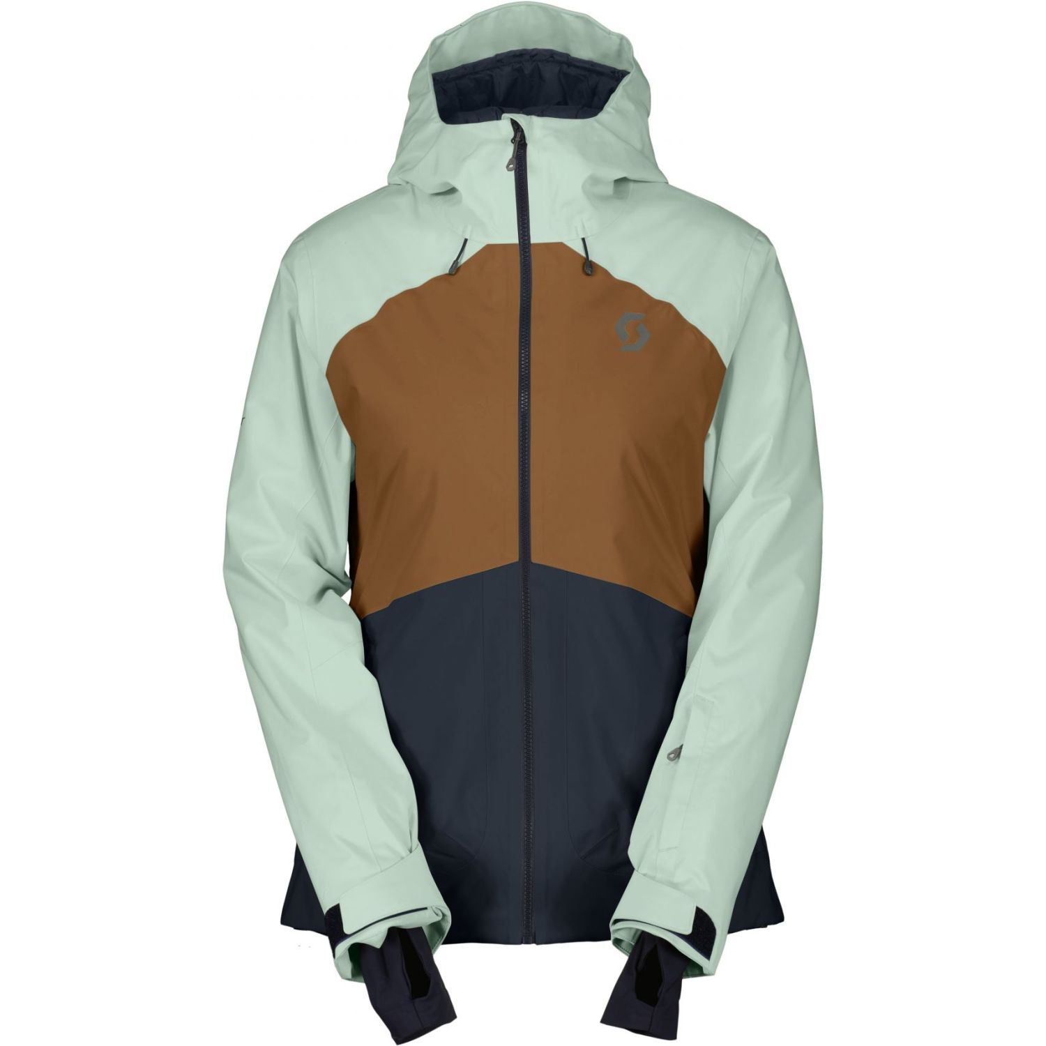 Scott Ultimate Dryo 10, chaqueta de esquí, mujer, verde claro/marrón