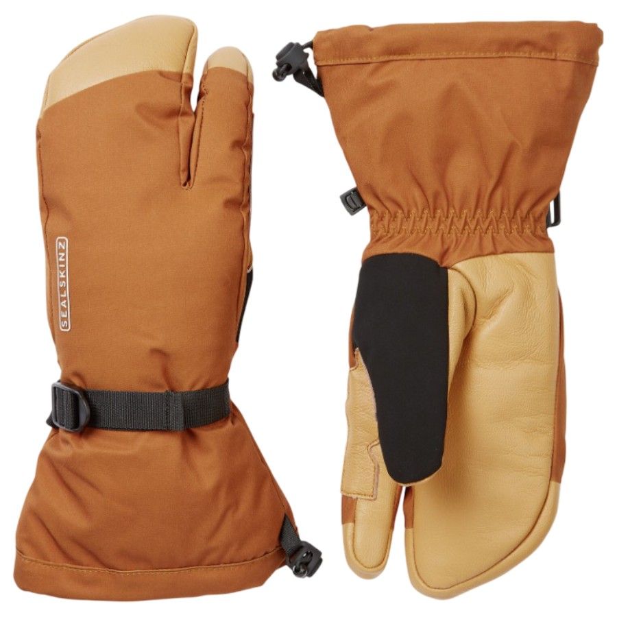 Sealskinz Congham, 3 dedos, guantes, naranja