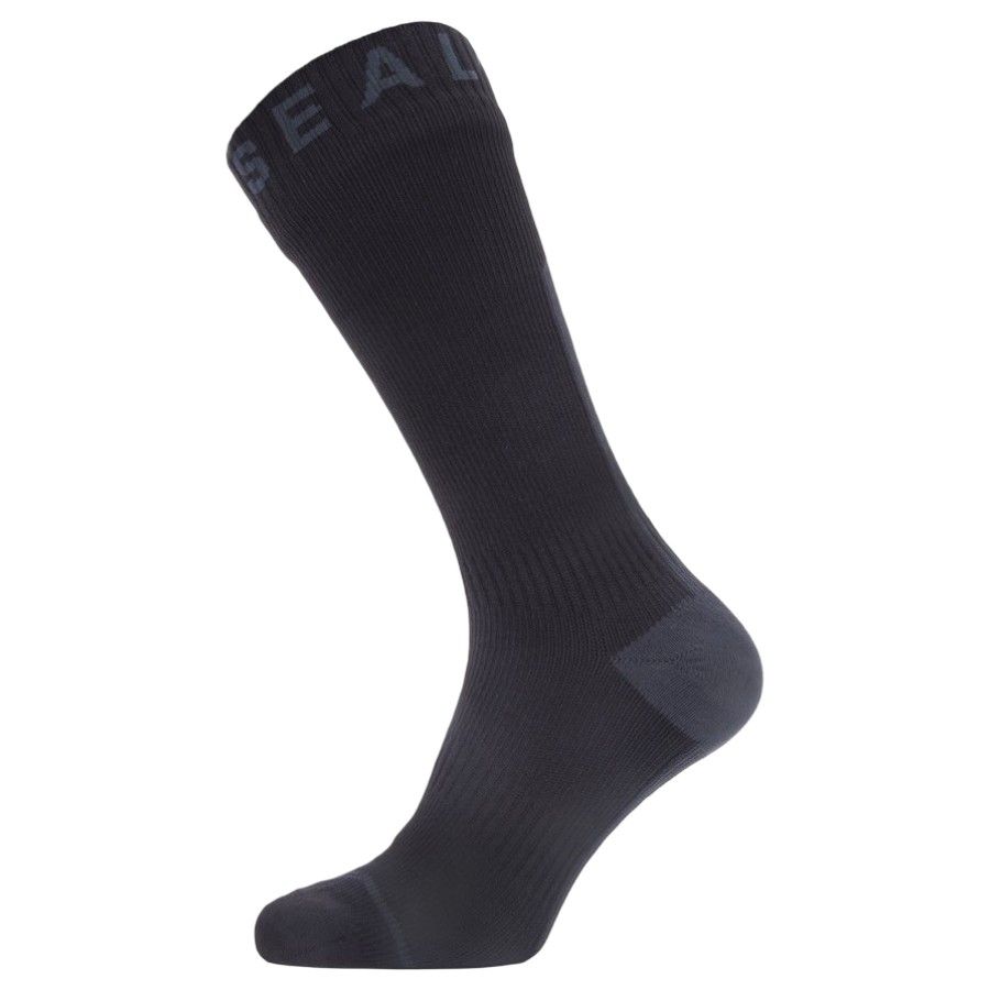 Sealskinz WP All Weather Mid Sock W. Hydrostop, calcetines, negro/gris