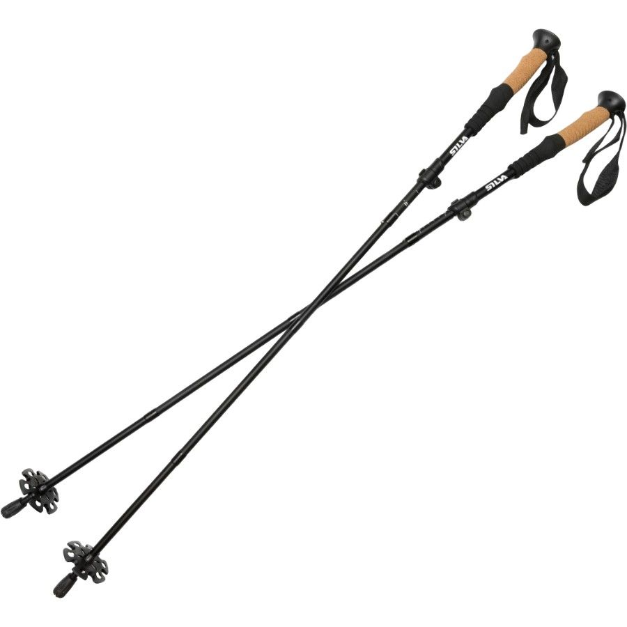 Silva Bastones de Trekking de Aluminio Z-Fold, bastones de correr, gris