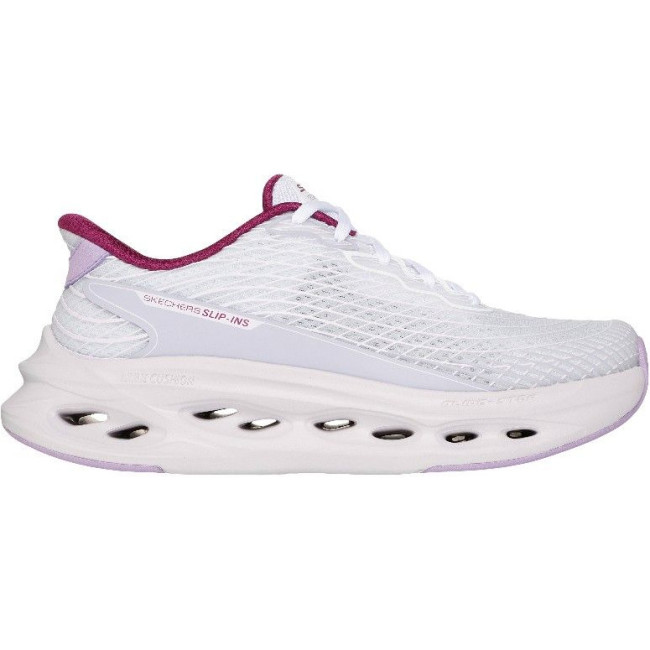Skechers Max Cushioning Glide-Step - Zafiro, zapatos, mujer, blanco