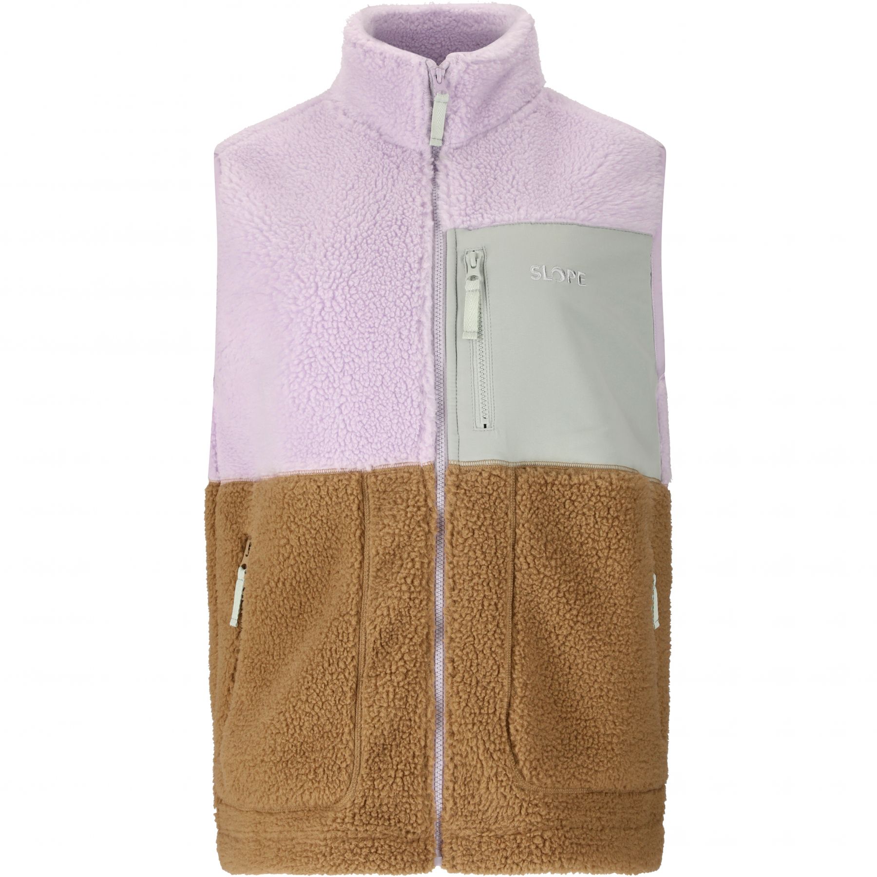 SLOPE Katau Teddy, chaleco polar, mujer, orchid petal