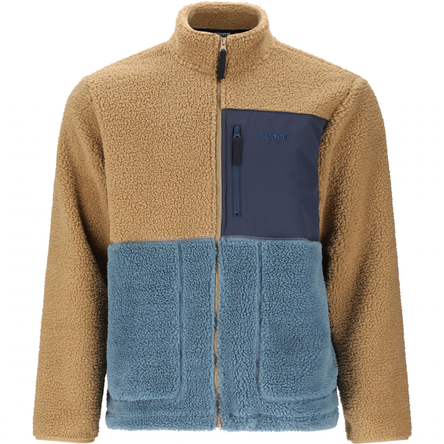 SLOPE Katau Teddy, chaqueta de forro polar, hombre, petrified oak