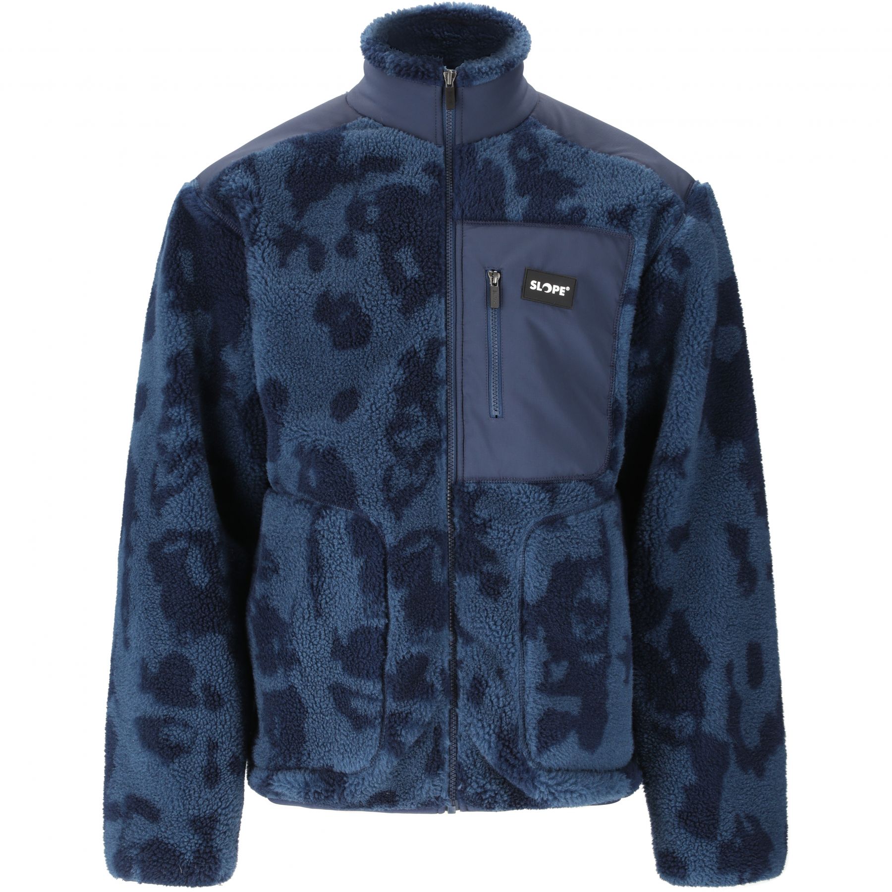 SLOPE Kendor AOP Teddy, chaqueta de forro polar, hombre, azul