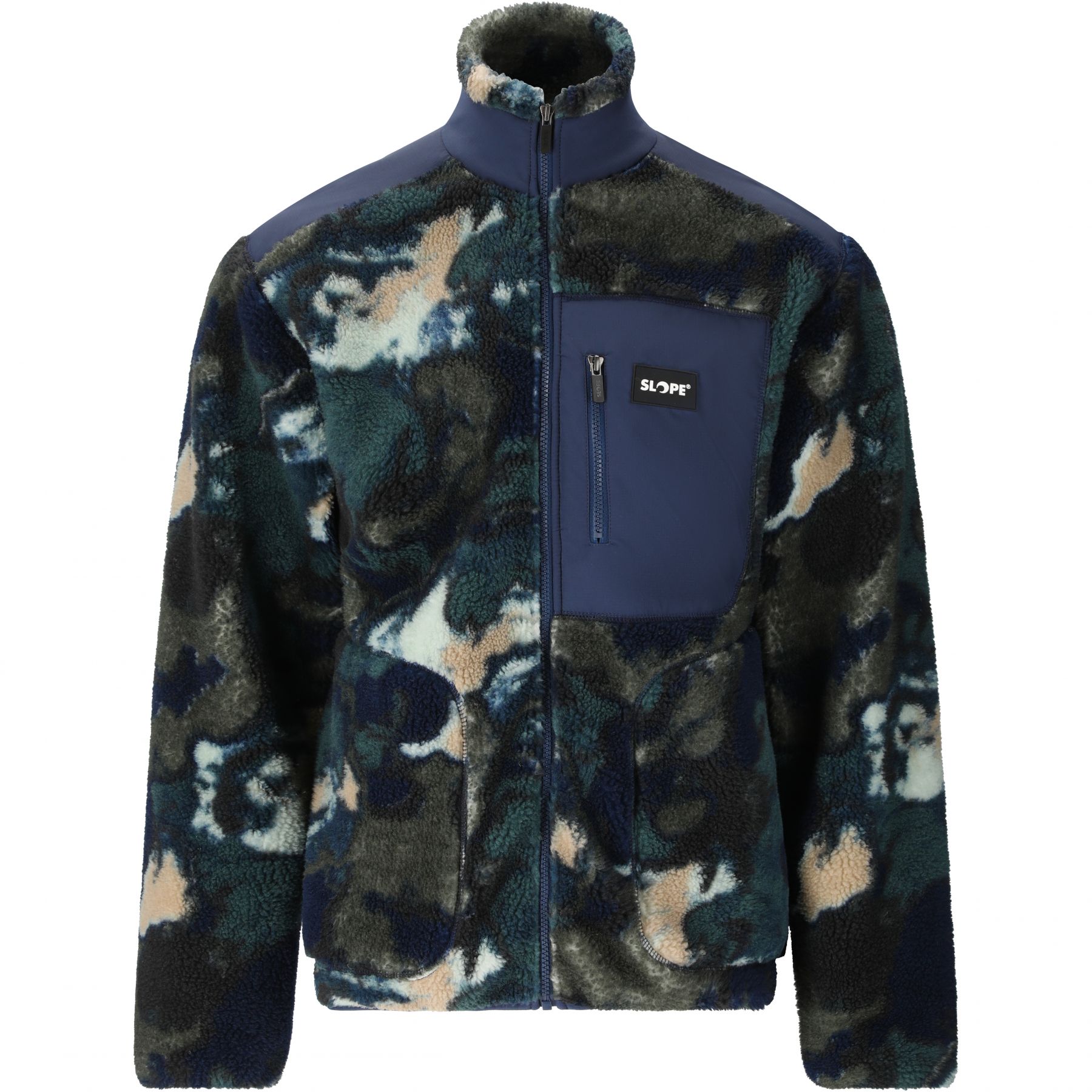 SLOPE Kendor AOP Teddy, chaqueta de forro polar, hombre, grape leaf
